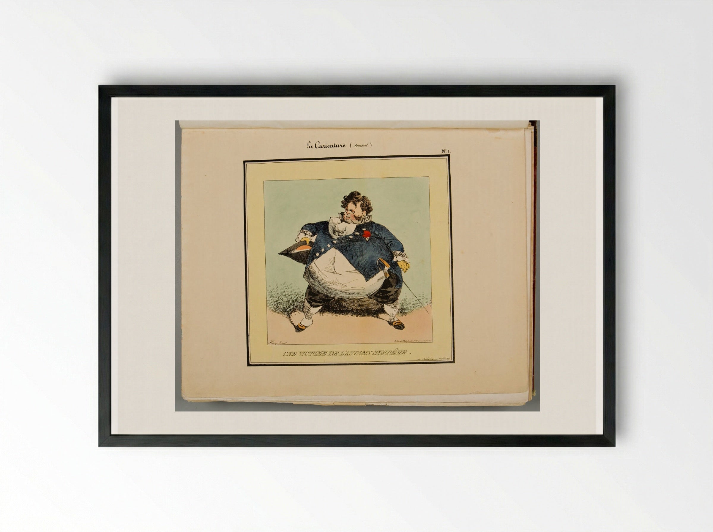 Une Victime de l'Ancien Système - Henry Monnier - Framed Print Black