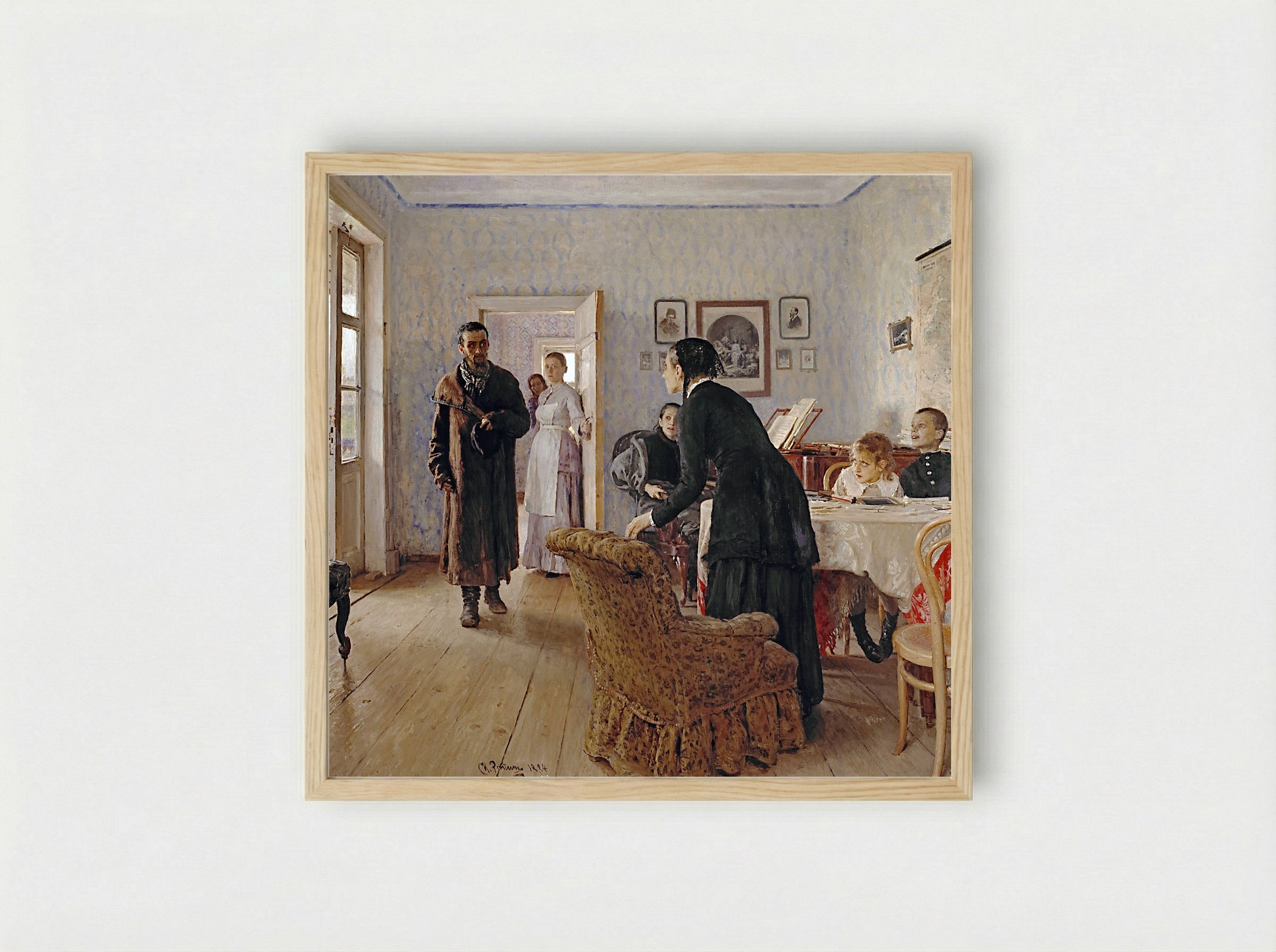 Unexpected Visitors - Ilya Repin - Framed Print Wood