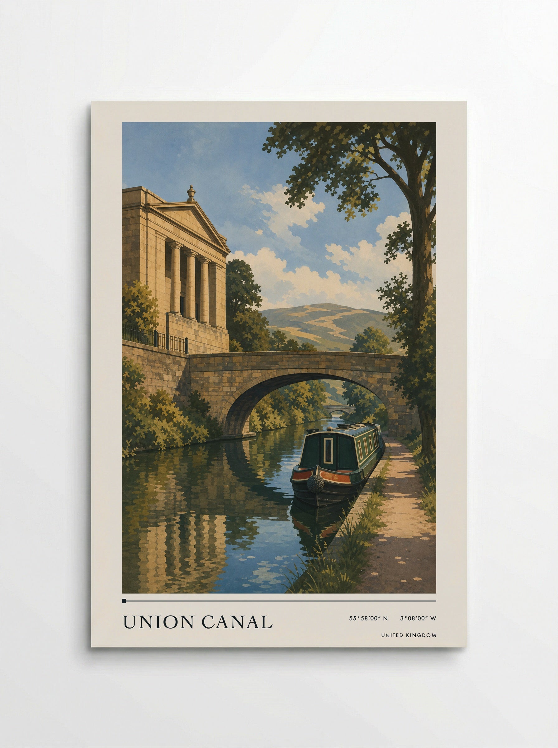 Union Canal United Kingdom Travel Poster - Poster