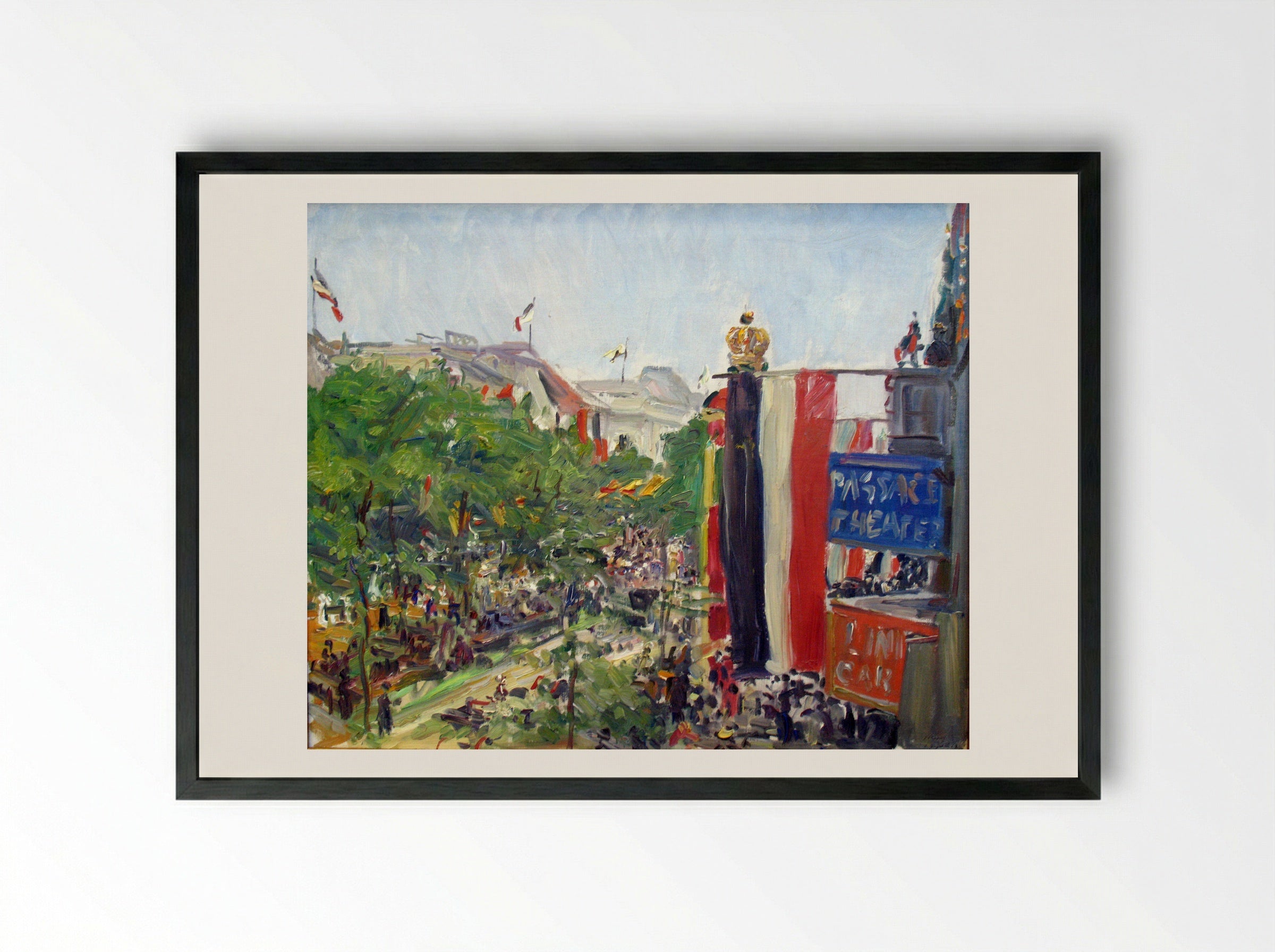 Unter den Linden - Max Slevogt - Framed Print Black