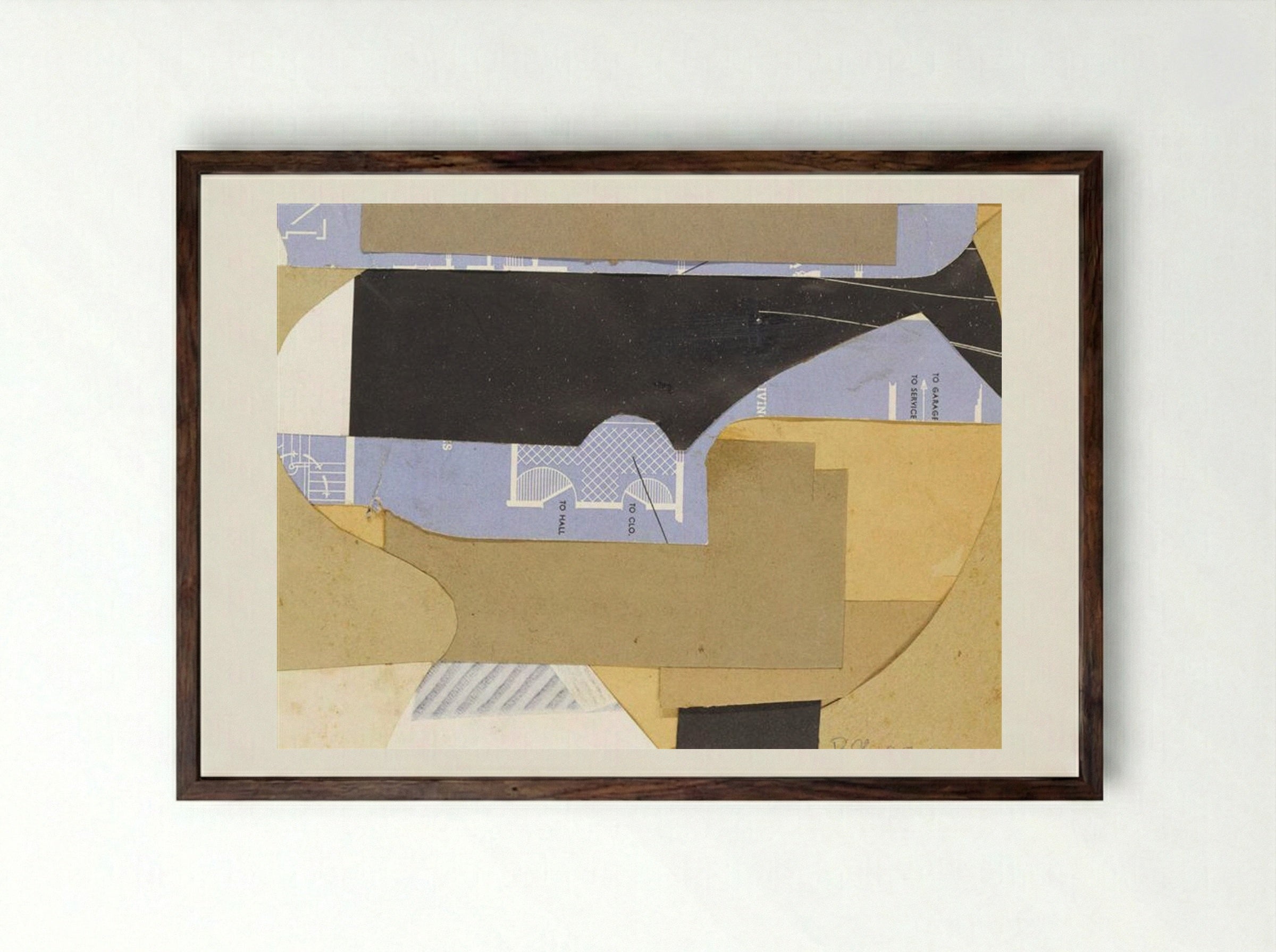 Untitled (35-14) - Balcomb Greene - Framed Print Dark Wood
