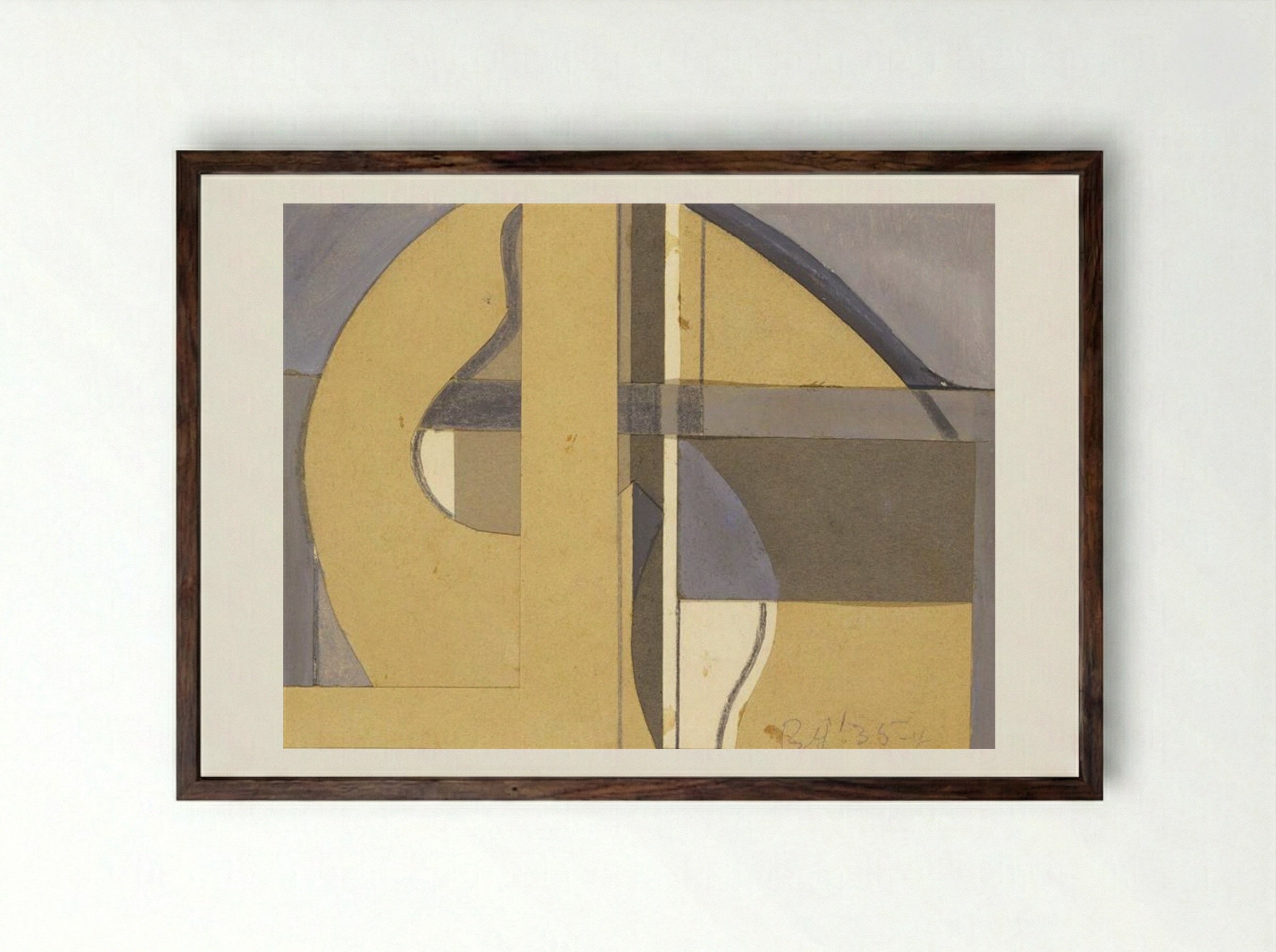 Untitled (35-4) - Balcomb Greene - Framed Print Dark Wood