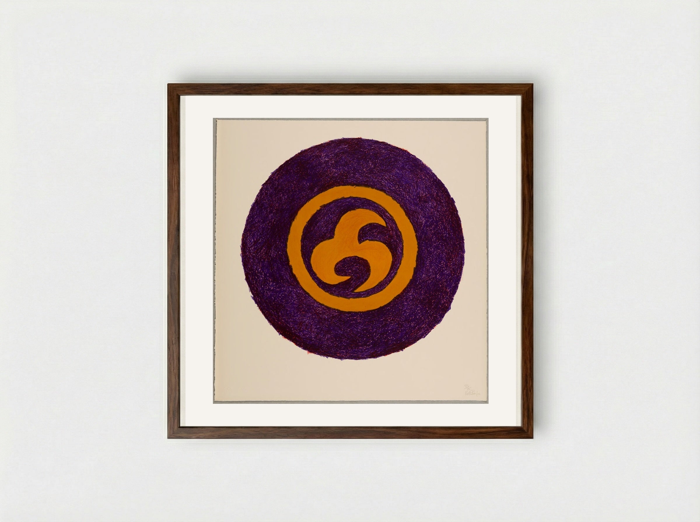 Untitled (Abstract Circular Form) - Kirk Boyle - Framed Print Dark Wood