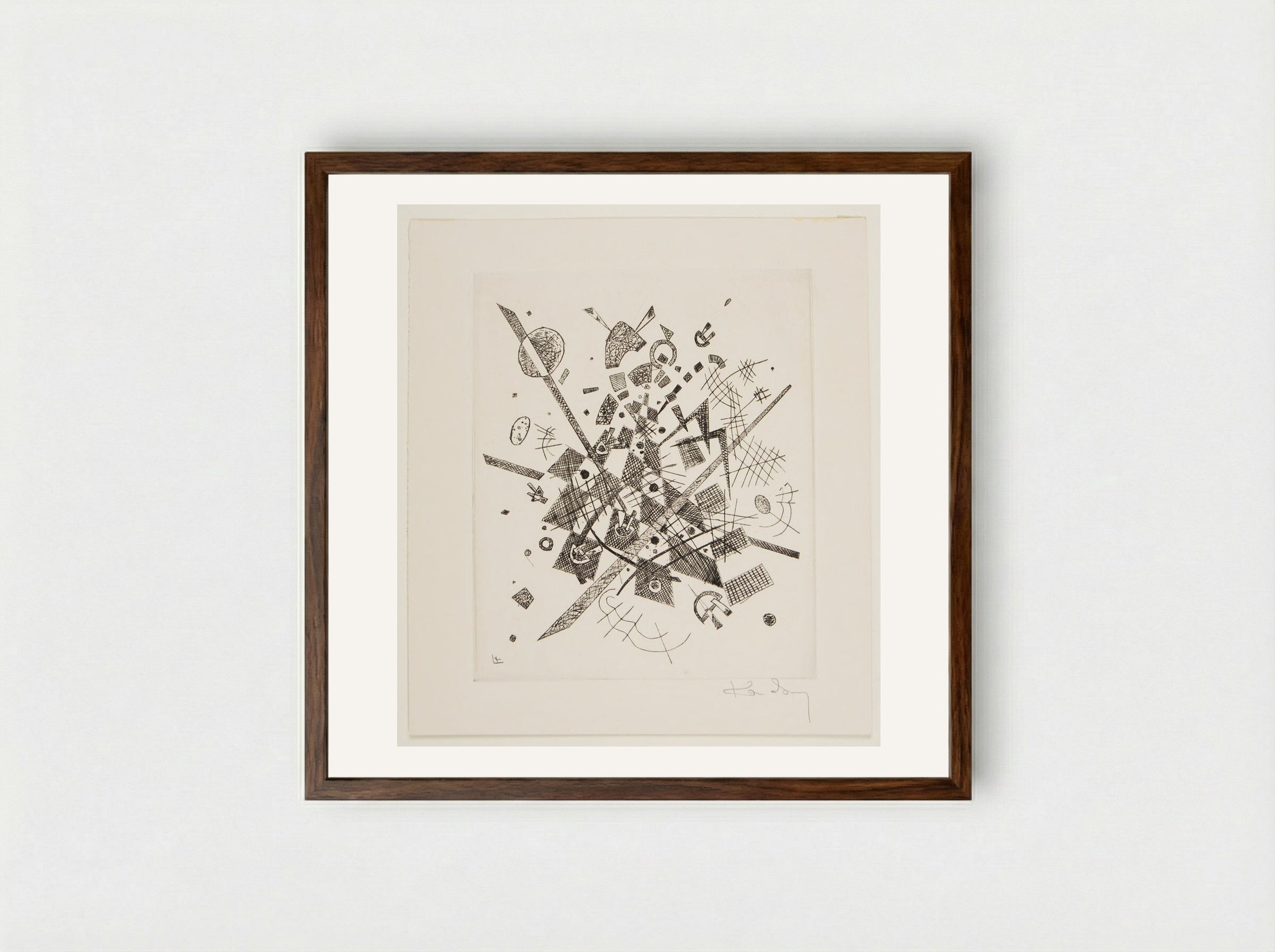Untitled (Abstract Composition) - Wassily Kandinsky - Framed Print Dark Wood