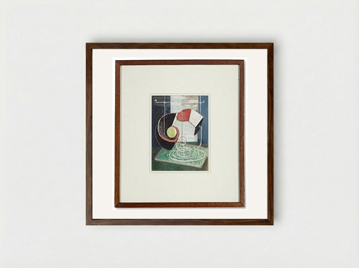Untitled (Abstract Composition) - Bradley Walker Tomlin - Framed Print Dark Wood