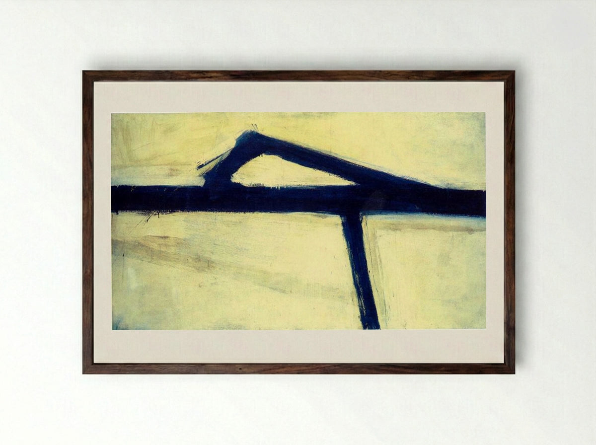Untitled (Abstract Composition) - Franz Kline - Framed Print Dark Wood