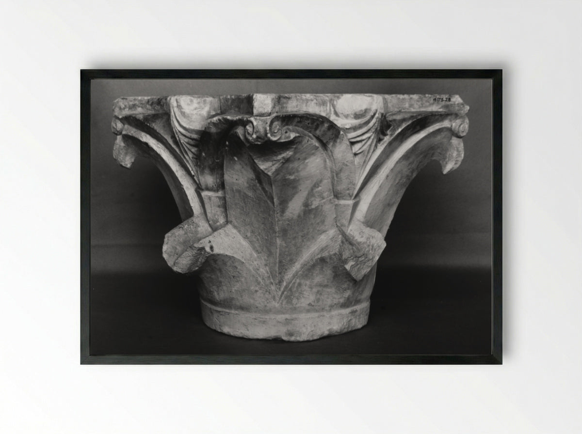 Untitled (Architectural Capital) - Fine Art Print - Framed Print Black