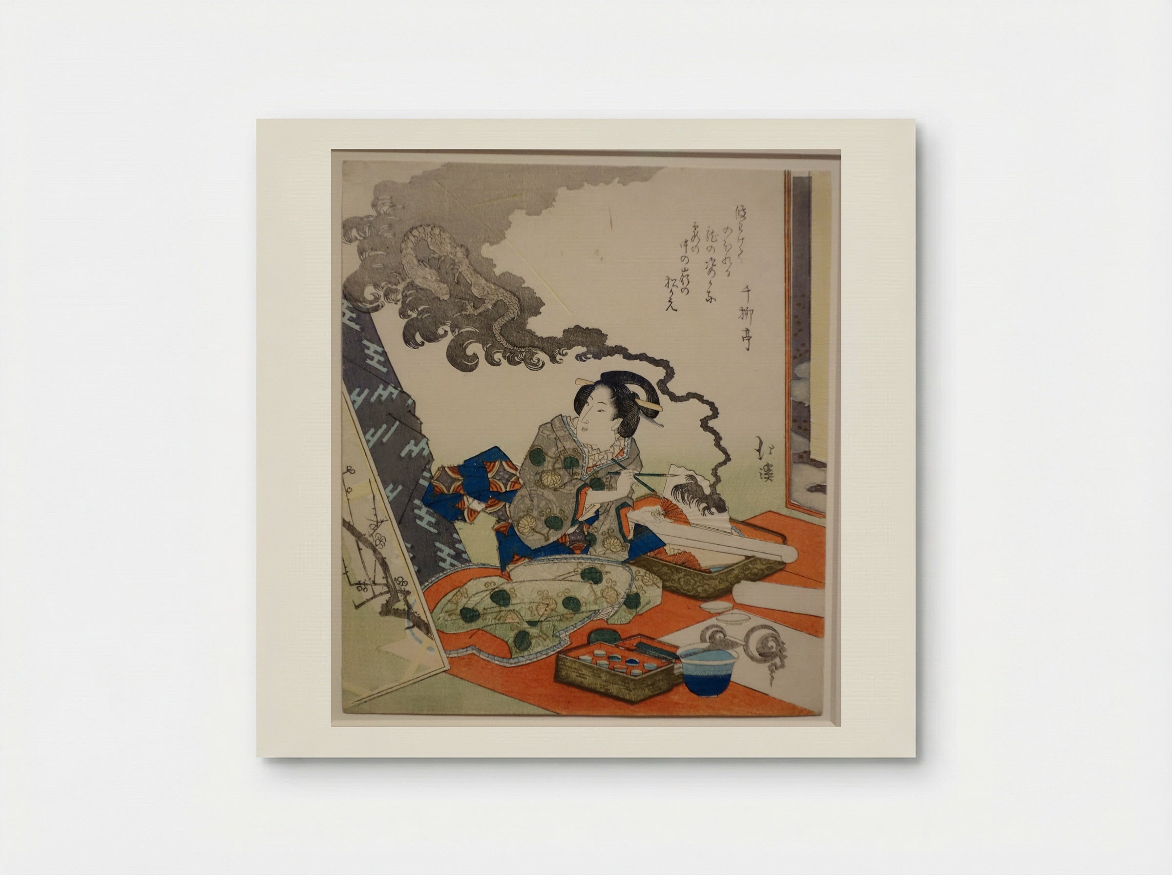 Untitled (Artist Painting a Dragon) - Totoya Hokkei - Poster