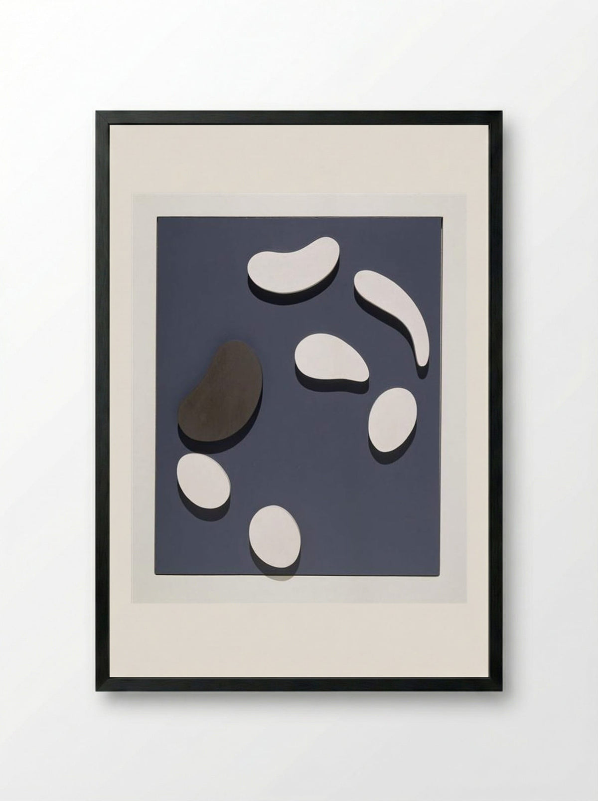 Untitled (Biomorphic Relief) - Jean Arp - Framed Print Black
