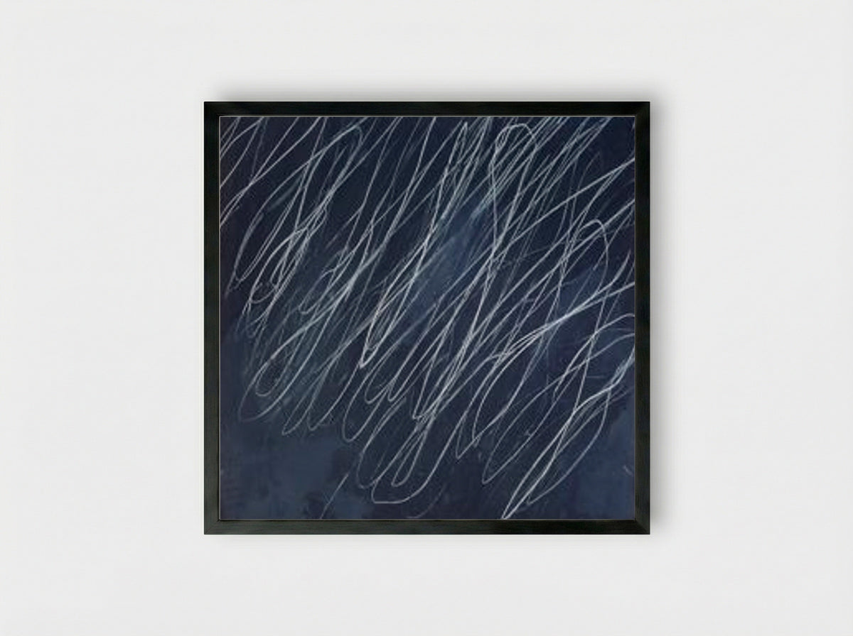 Untitled (Blackboard Series) - Cy Twombly - Framed Print Black