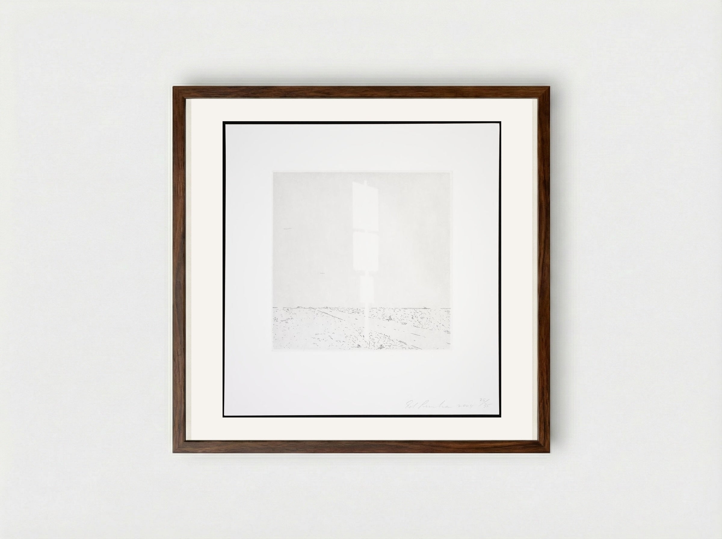 Untitled (Blank Signs) - Edward Ruscha - Framed Print Dark Wood