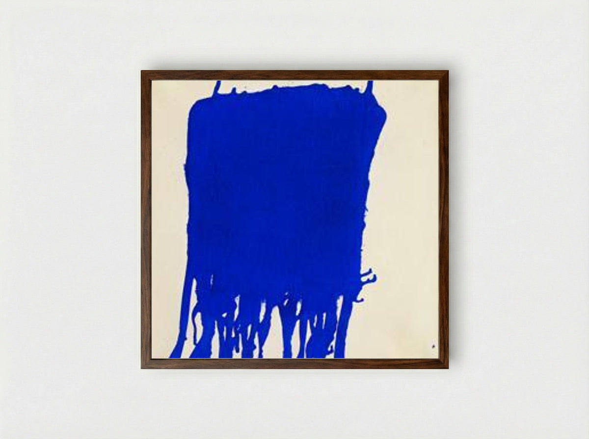 Untitled Blue Monochrome - Yves Klein - Framed Print Dark Wood
