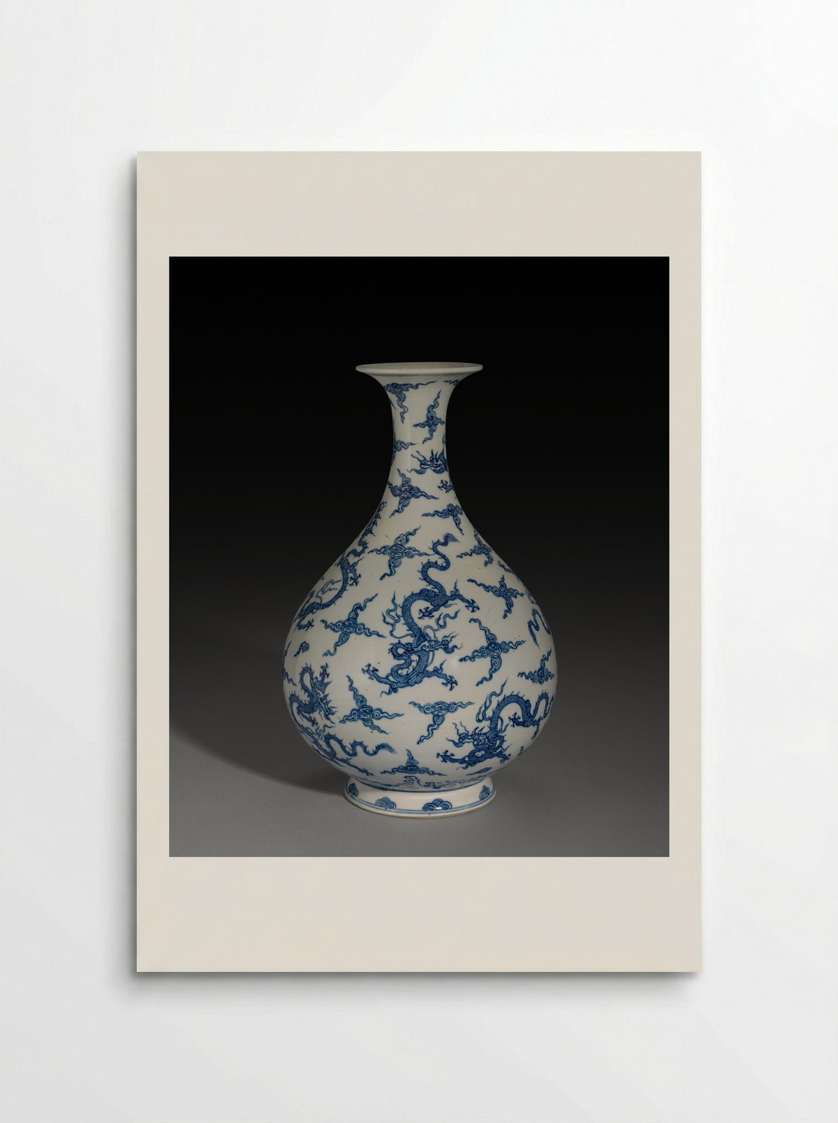 Untitled (Blue and White Dragon Vase) - Fine Art Print - Poster