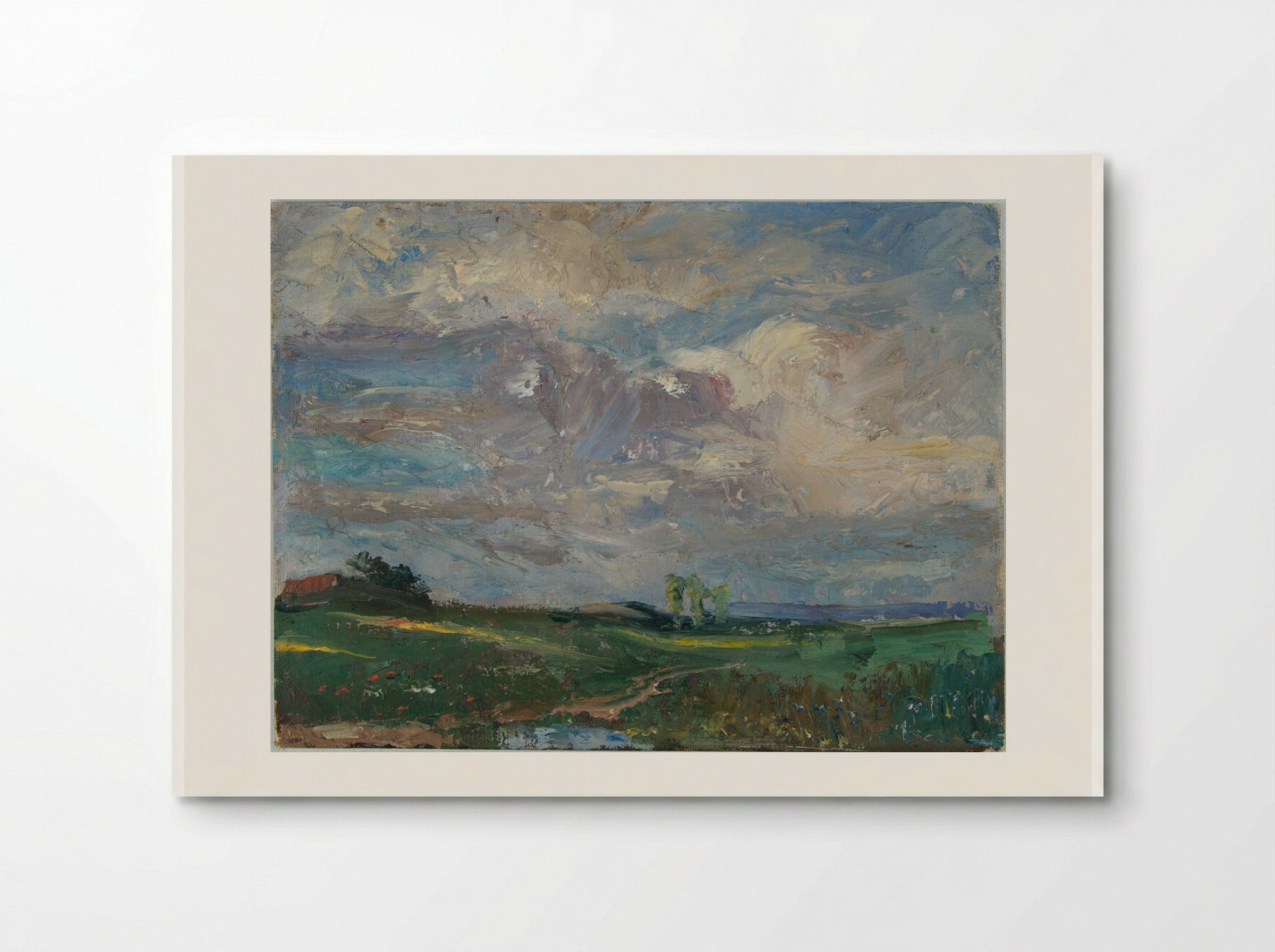Untitled (Cloud Study over Rolling Fields) - William Valentine Schevill - Poster