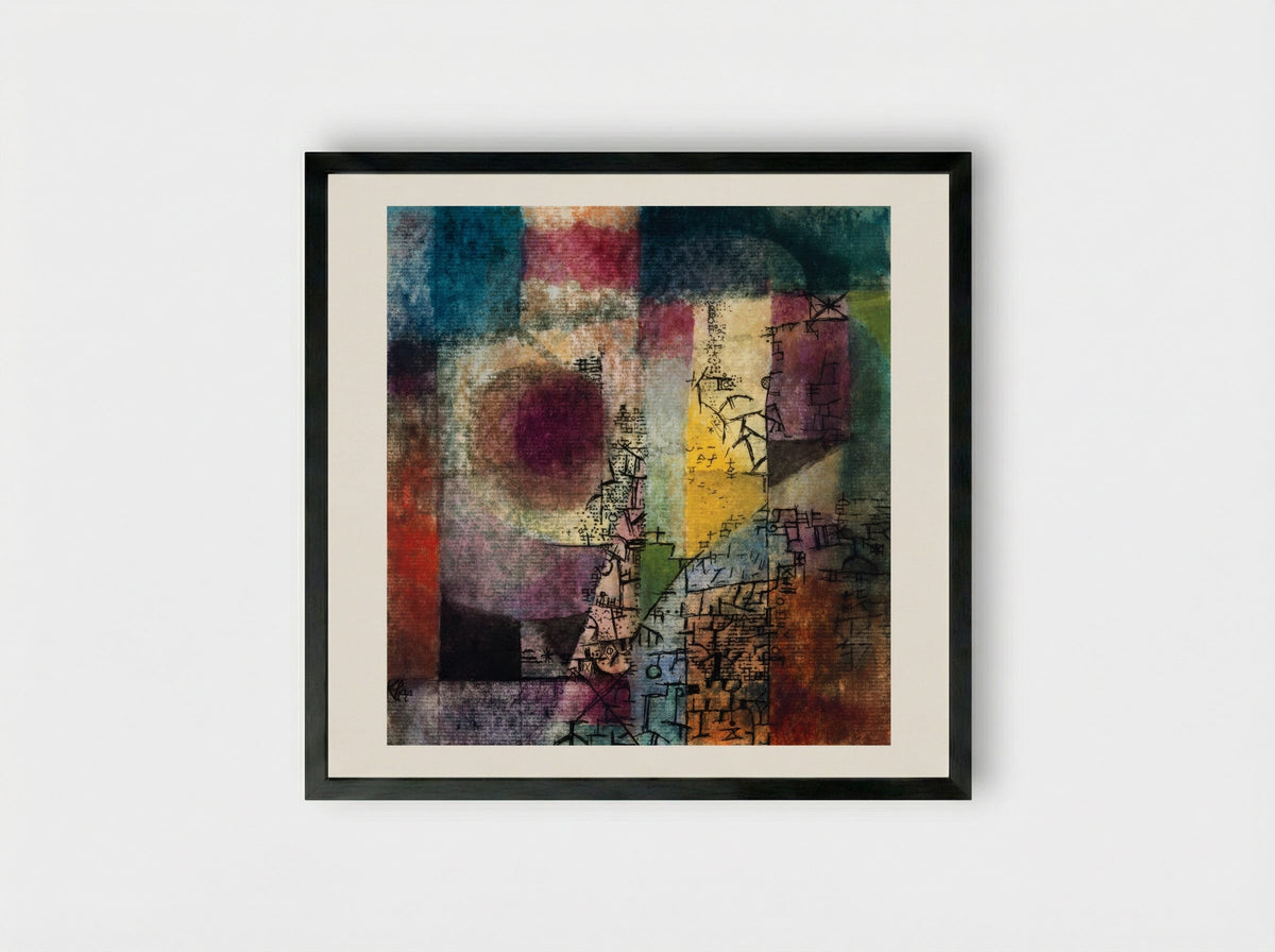 Untitled (Colour Grid) - Paul Klee - Framed Print Black