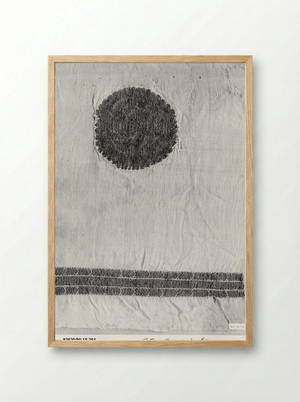 Untitled (Coptic Textile Fragment with Figural Medallions) - Fine Art Print - Framed Print Wood