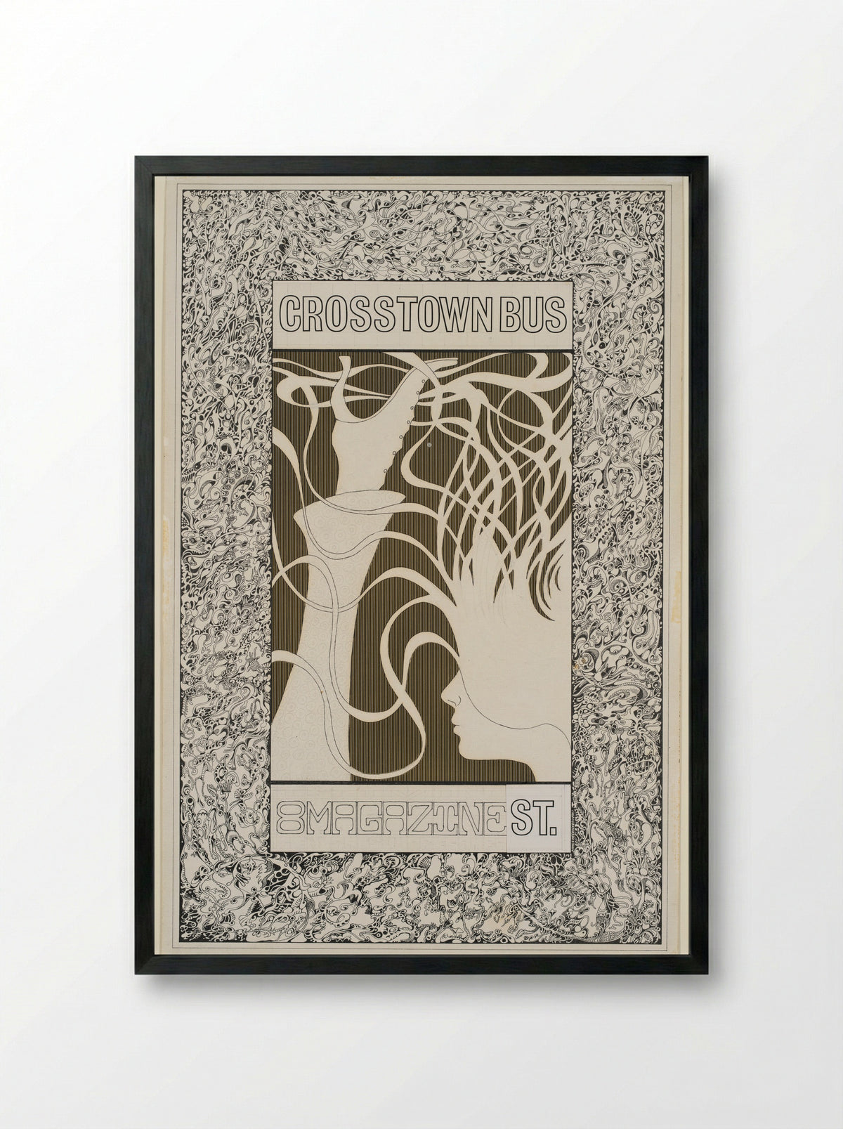 Untitled (Crosstown Bus Magazine Poster) - James McCracken Jr. - Framed Print Black