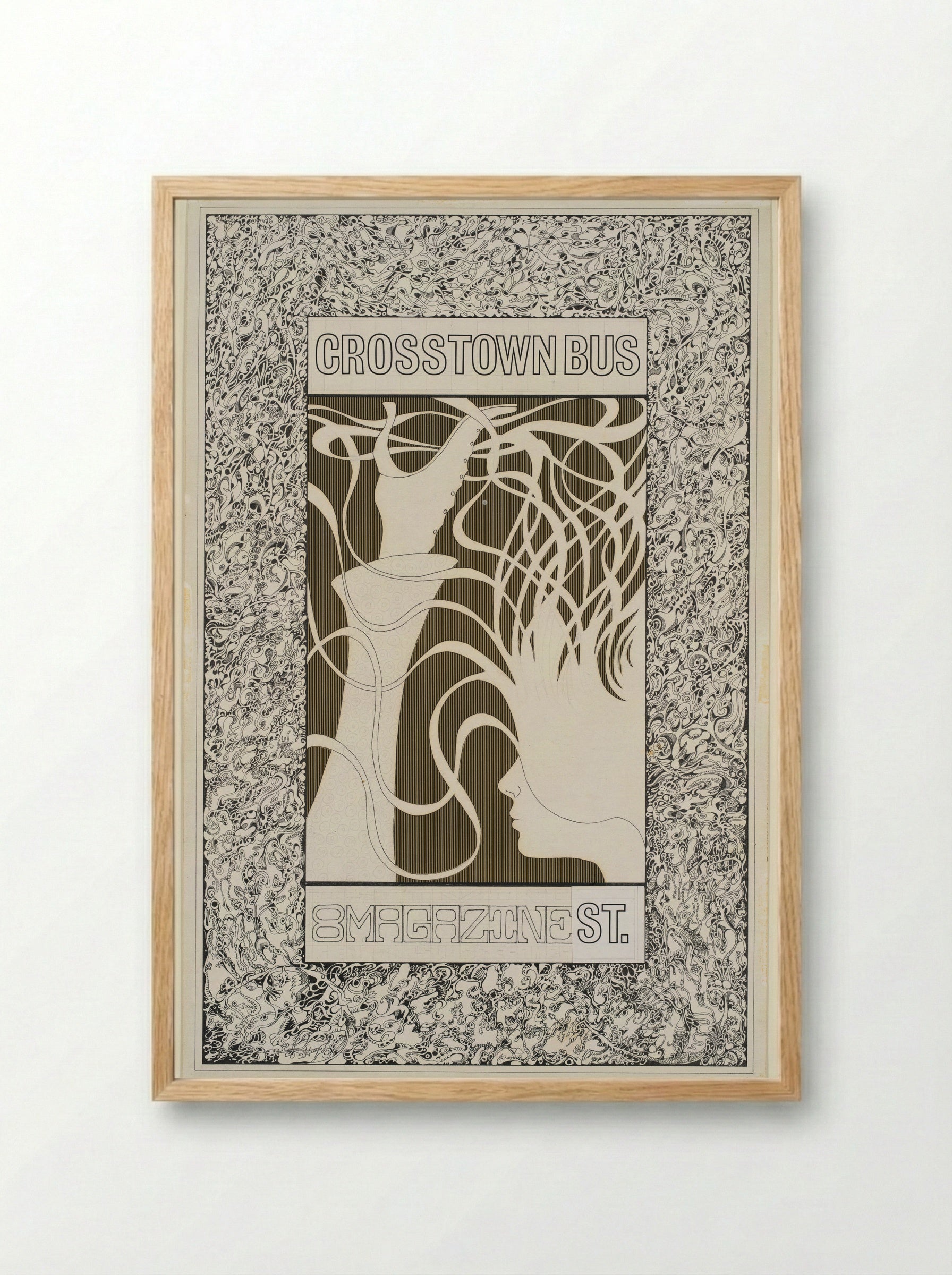 Untitled (Crosstown Bus Magazine Poster) - James McCracken Jr. - Framed Print Wood