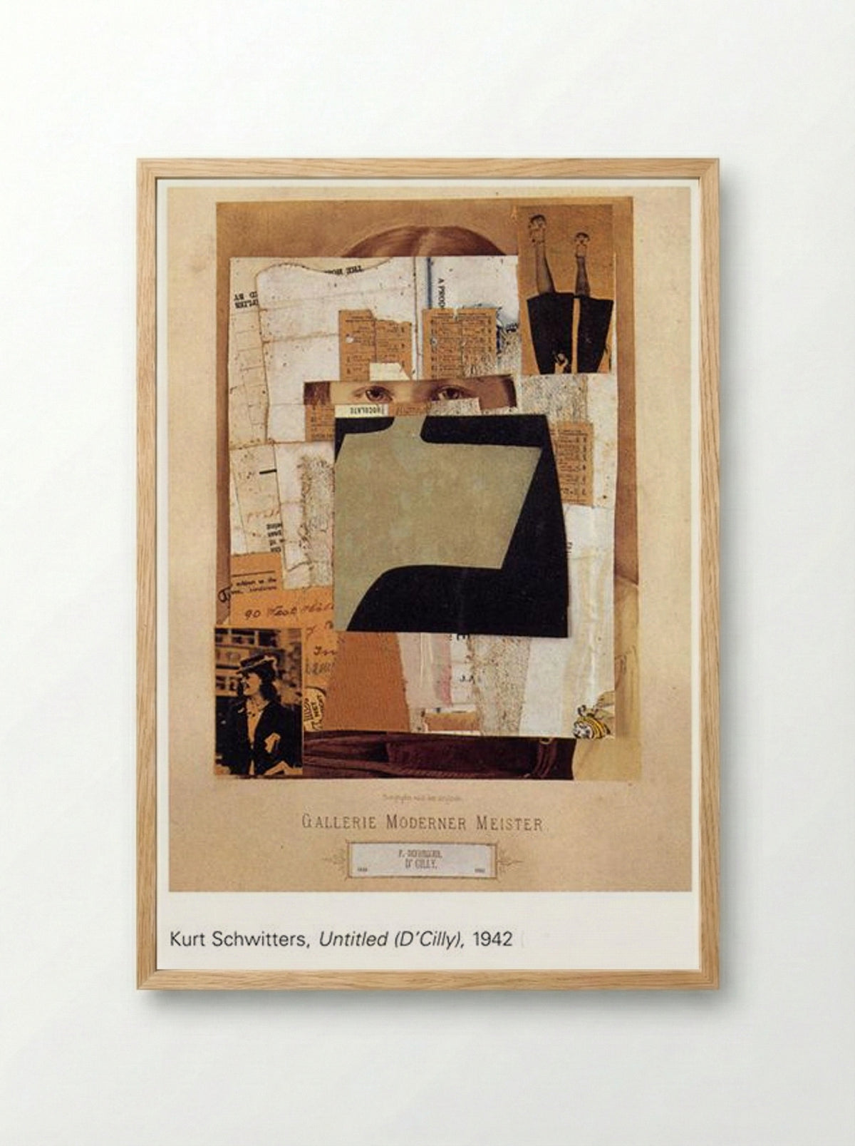 Untitled (D’Cily) - Kurt Schwitters - Framed Print Wood