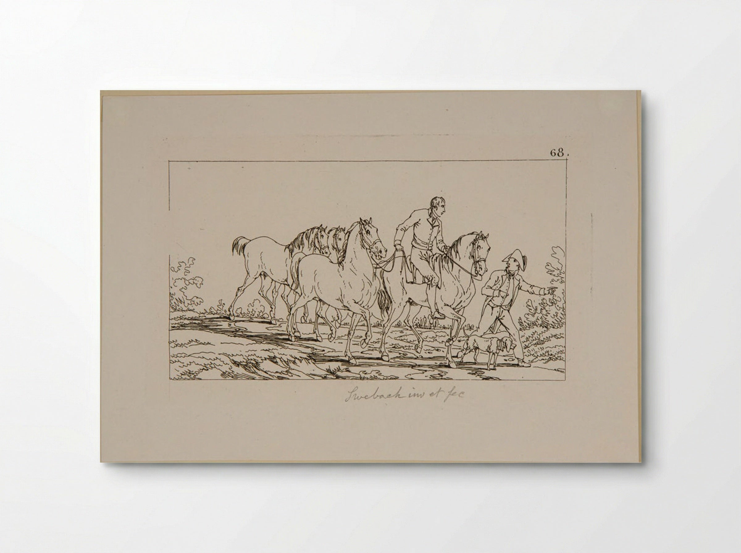 Untitled (Equestrian Study) - Jacques-Francois-Joseph Swebach - Poster