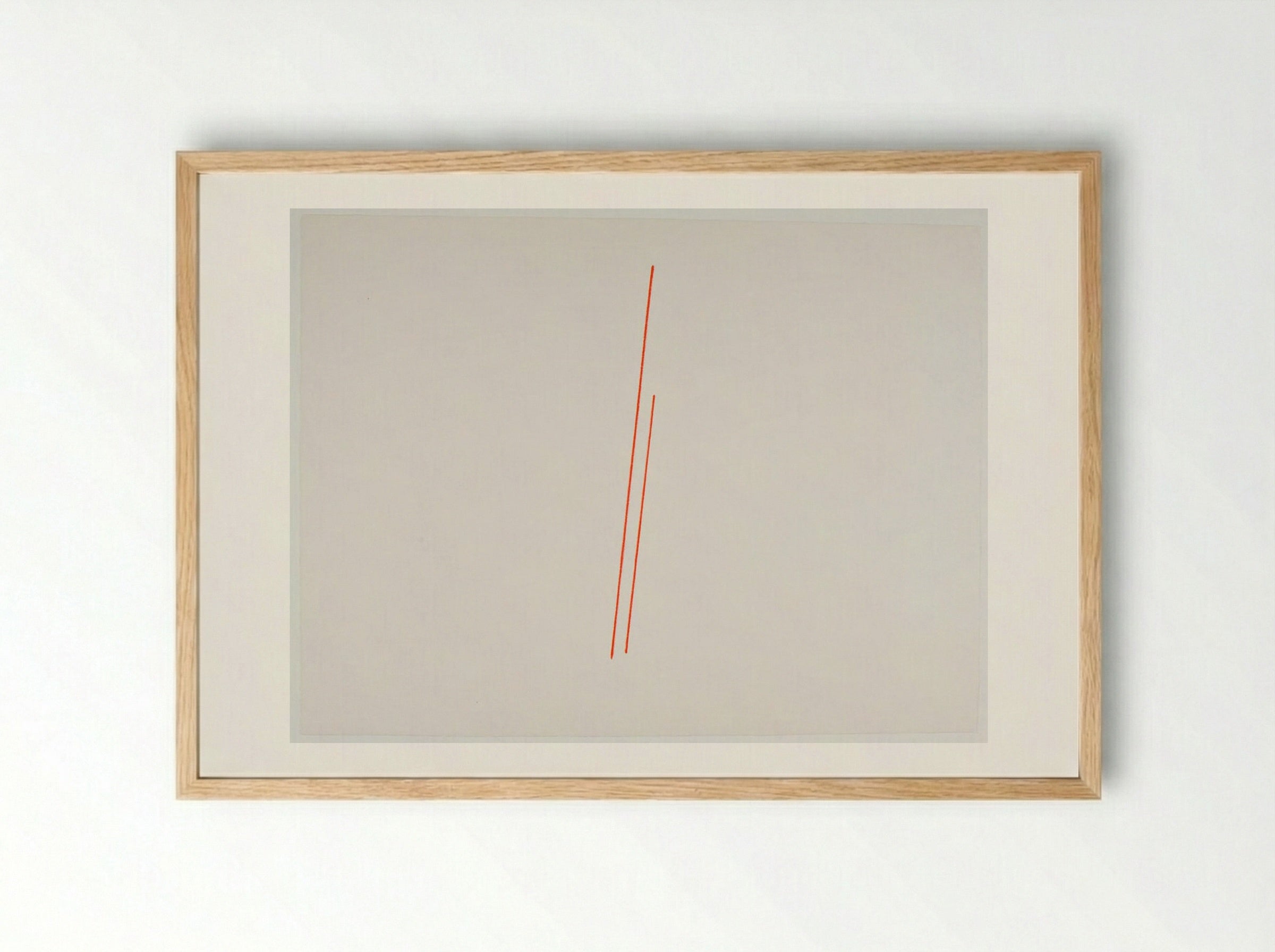 Untitled (FLS #3028) - Fred Sandback - Framed Print Wood
