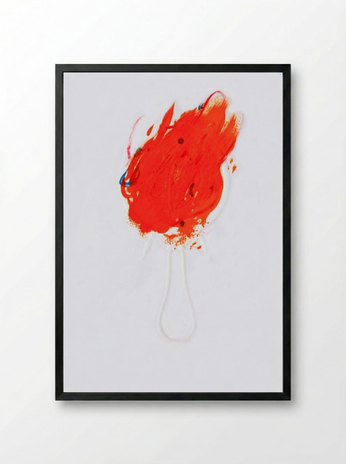 Untitled (Flame and Mirror) - Antoni Tàpies - Framed Print Black