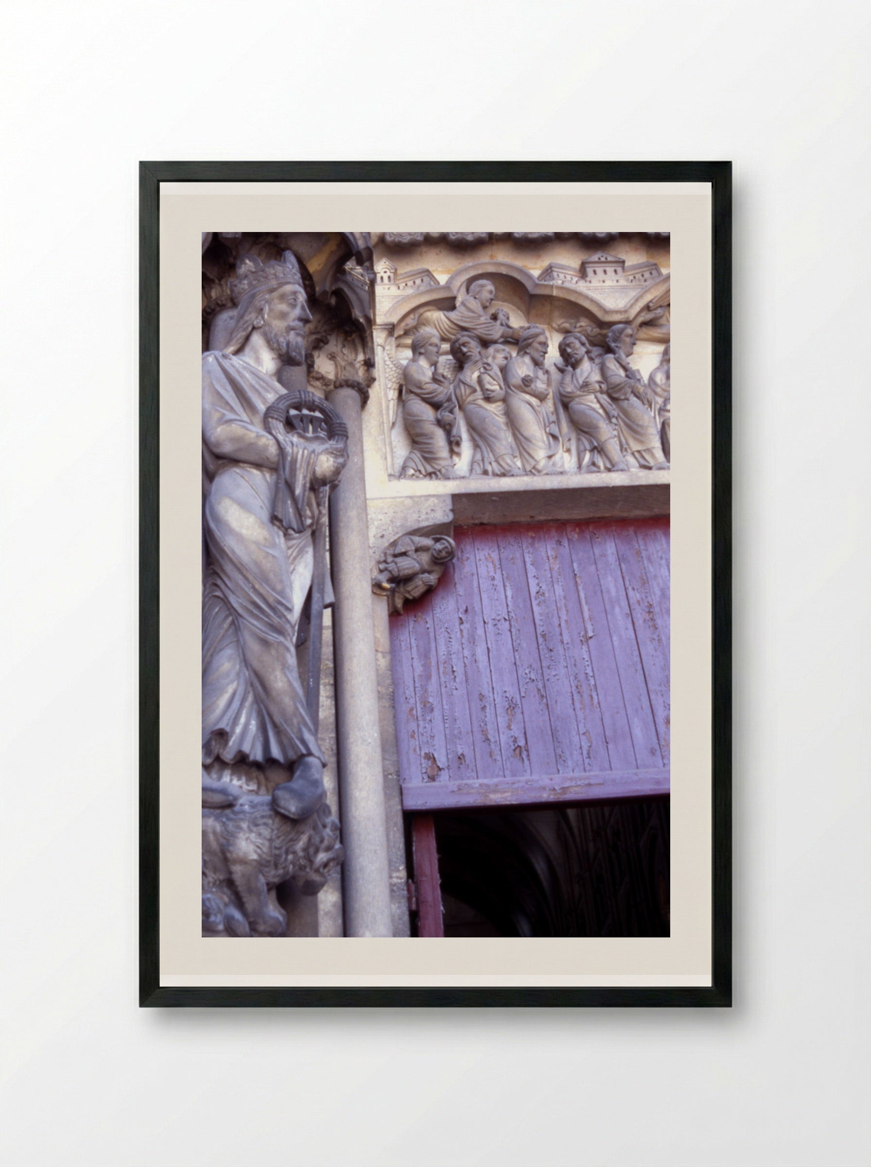 Untitled (Gothic Portal Sculpture) - Jean David - Framed Print Black