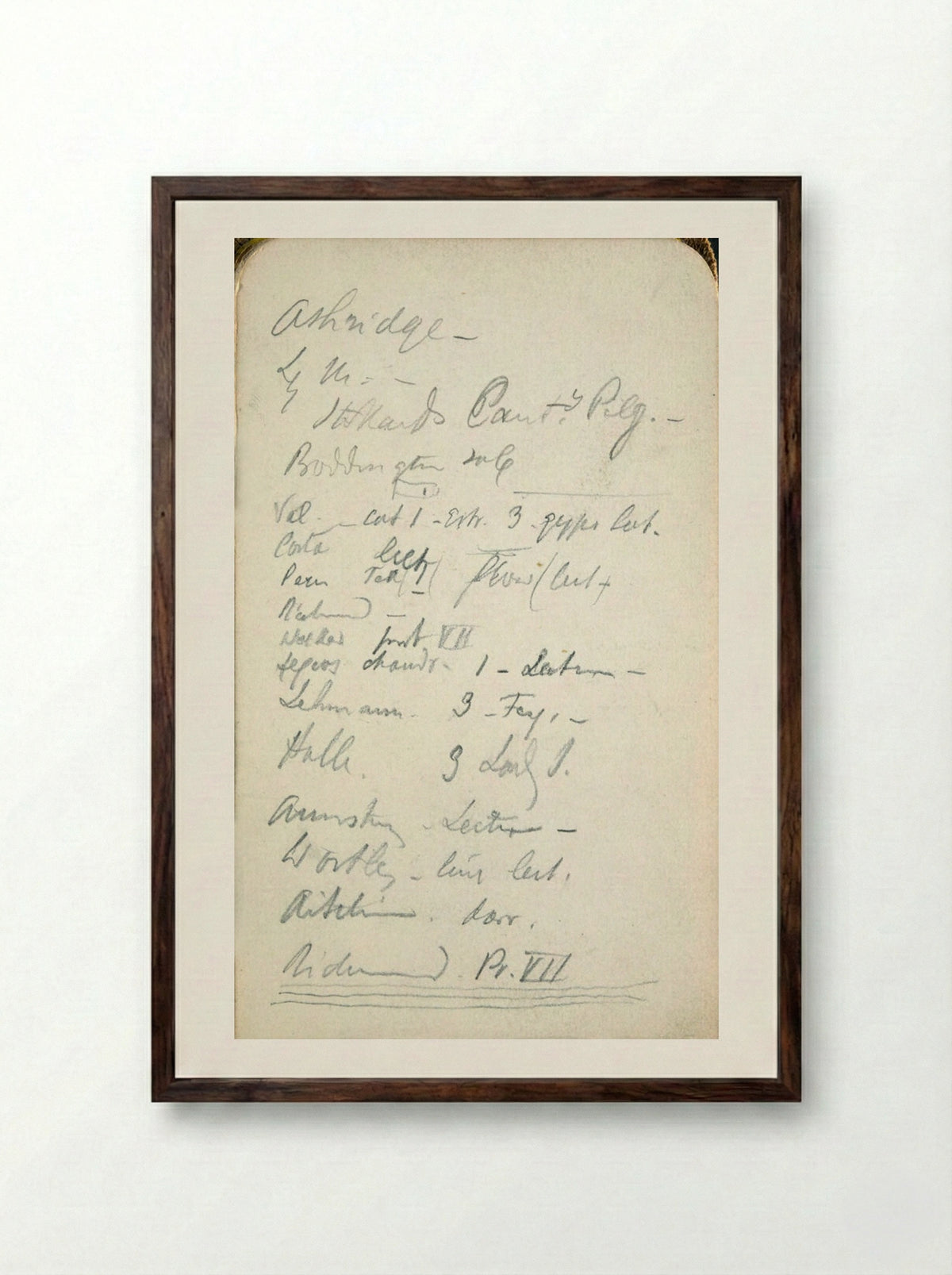 Untitled (Handwritten Inscription) - Frederic Leighton - Framed Print Dark Wood
