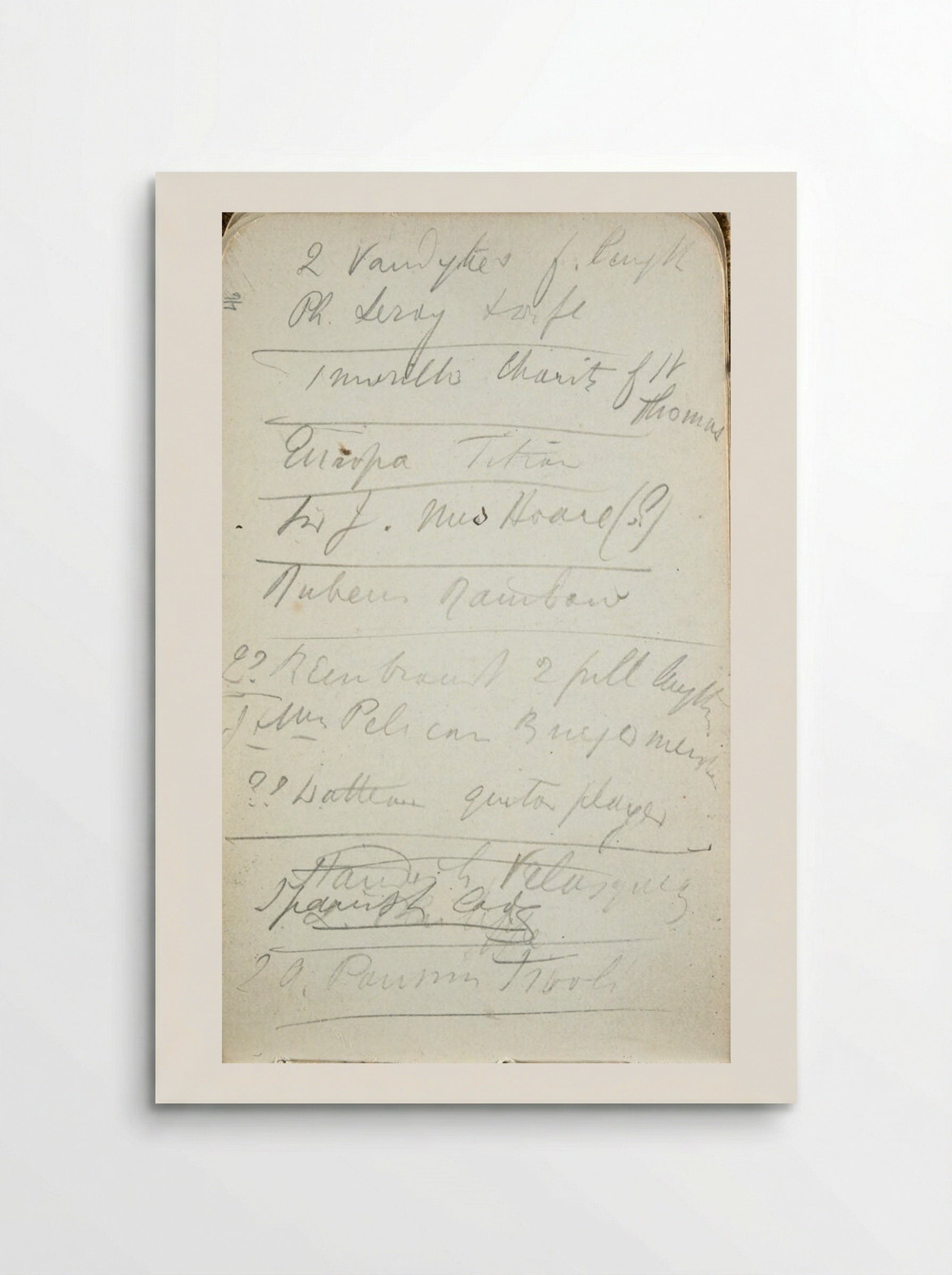 Untitled (Handwritten Inscription) - Frederic Leighton - Poster