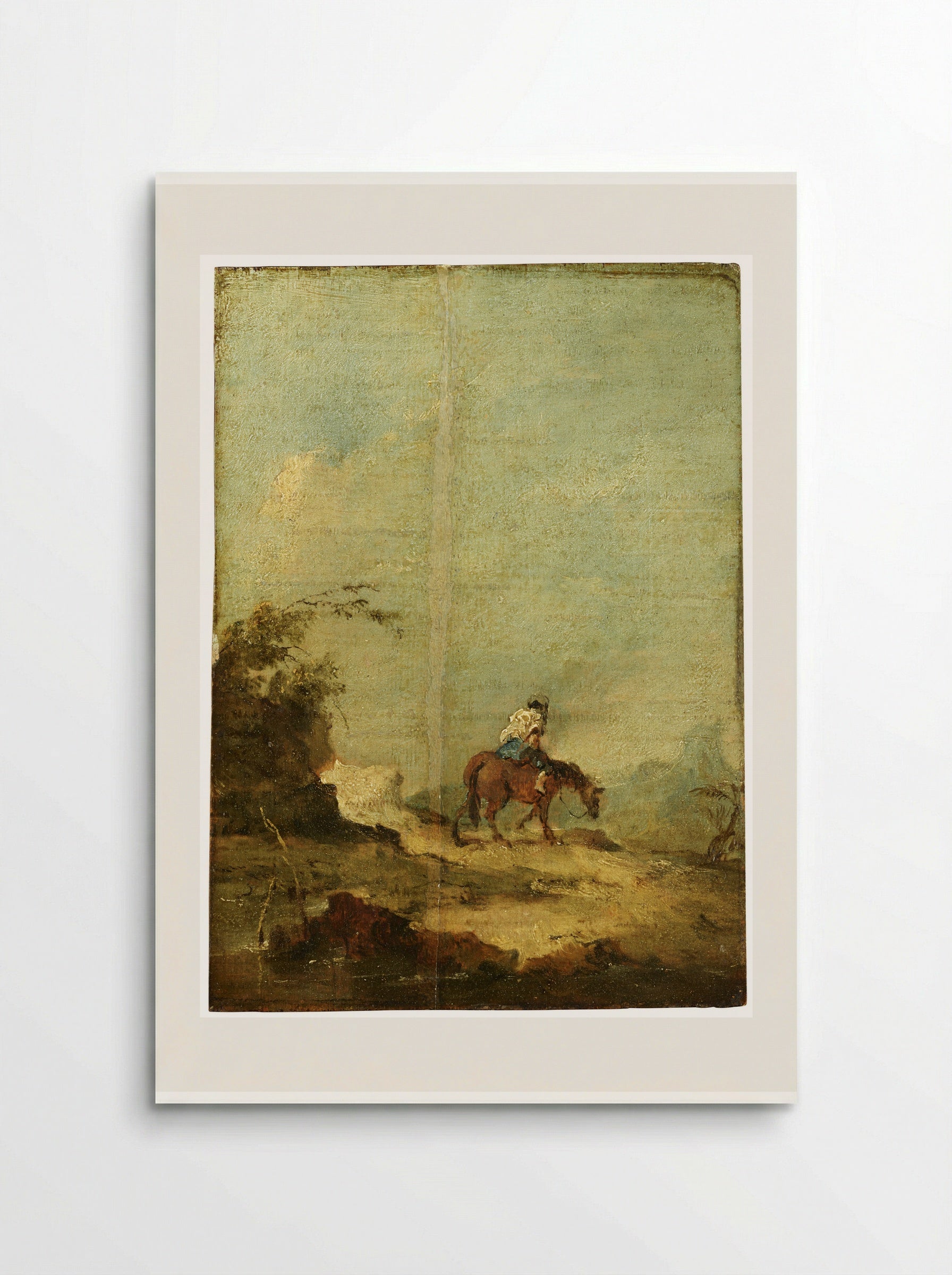 Untitled (Horseman in a Rural Setting) - Francesco Guardi - Poster