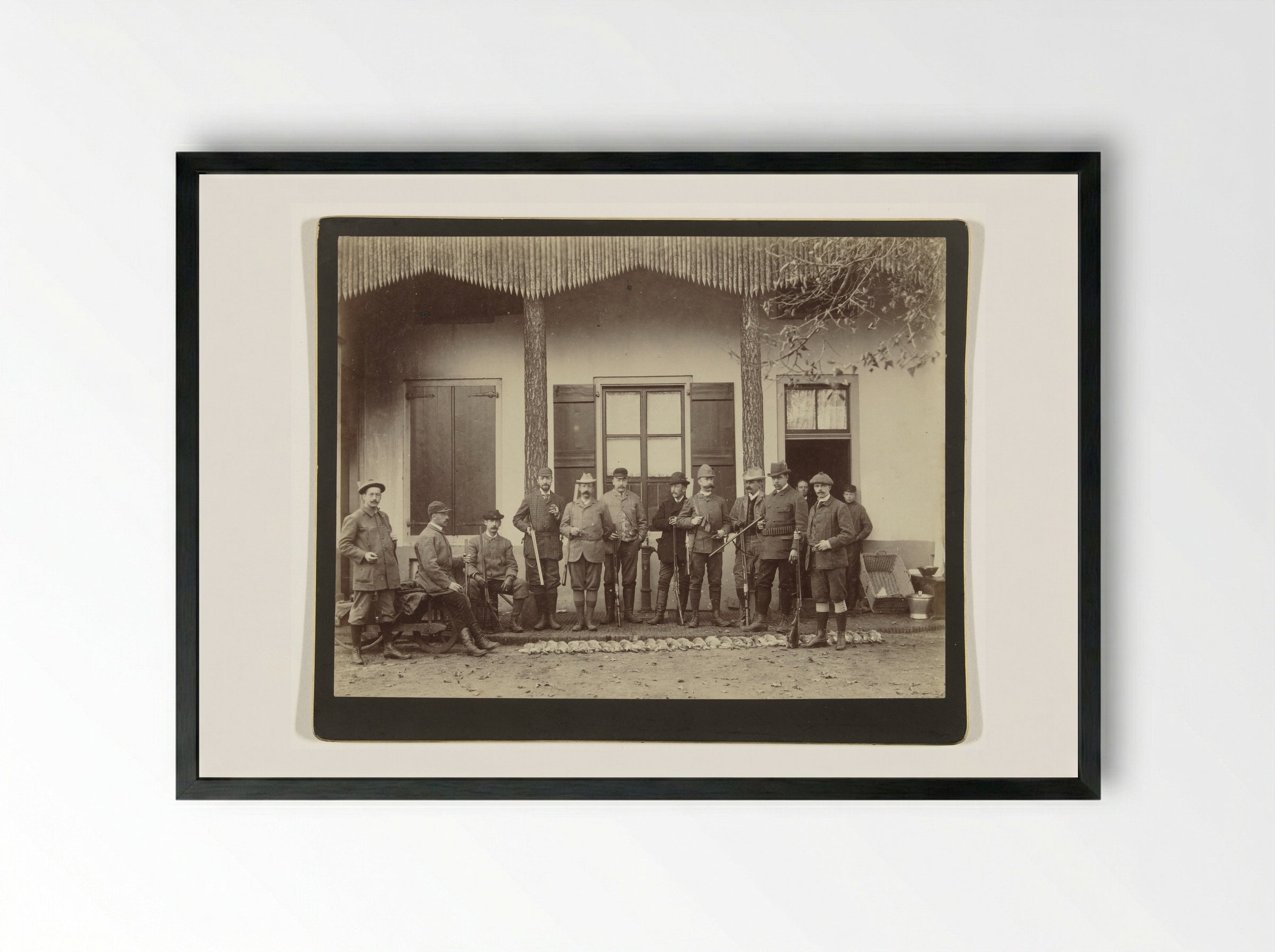 Untitled (Hunting Party at Zeist) - Henry Pauw van Wieldrecht - Framed Print Black