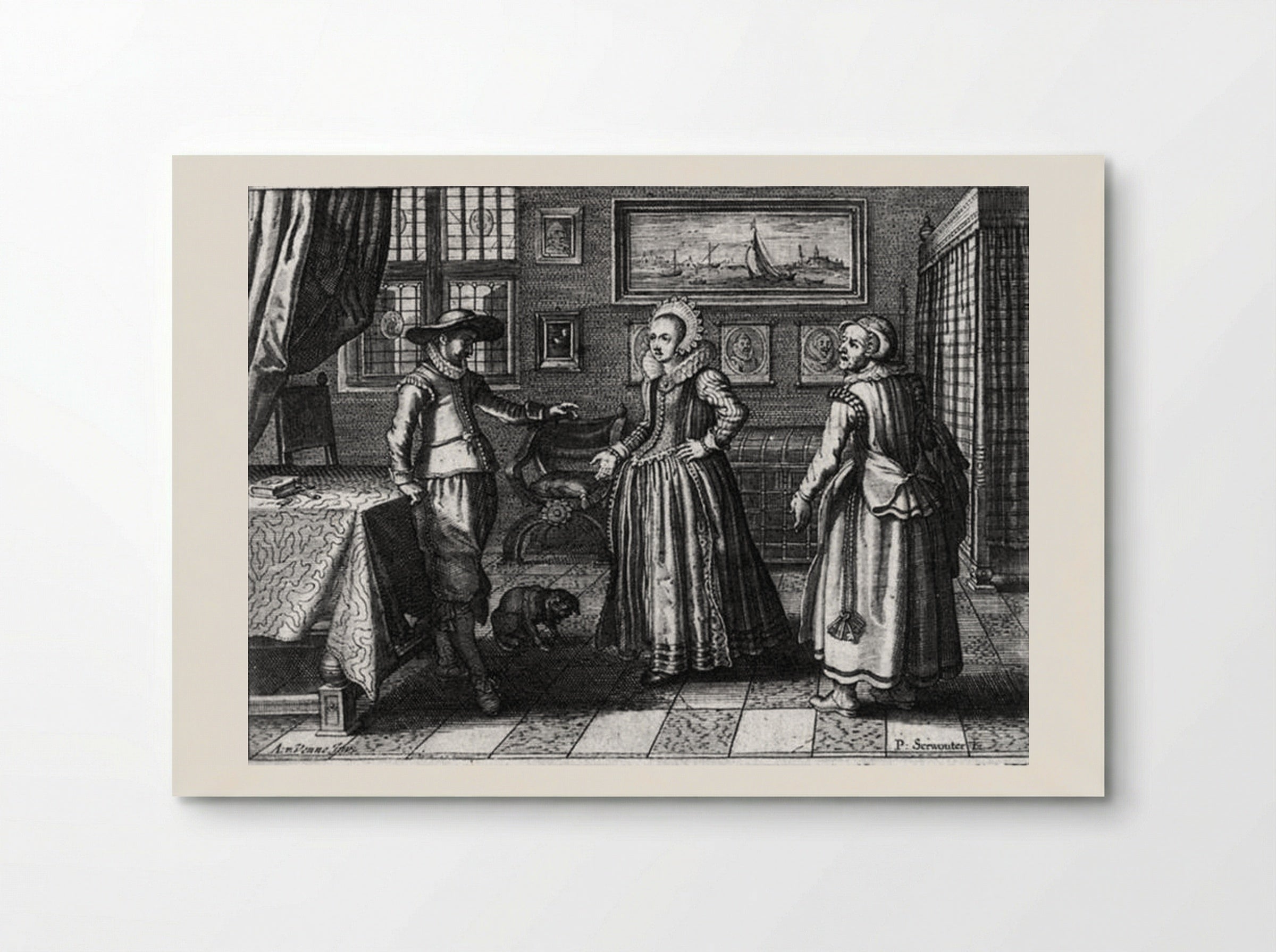 Untitled (Interior Scene with Figures) - Adriaen van de Venne - Poster