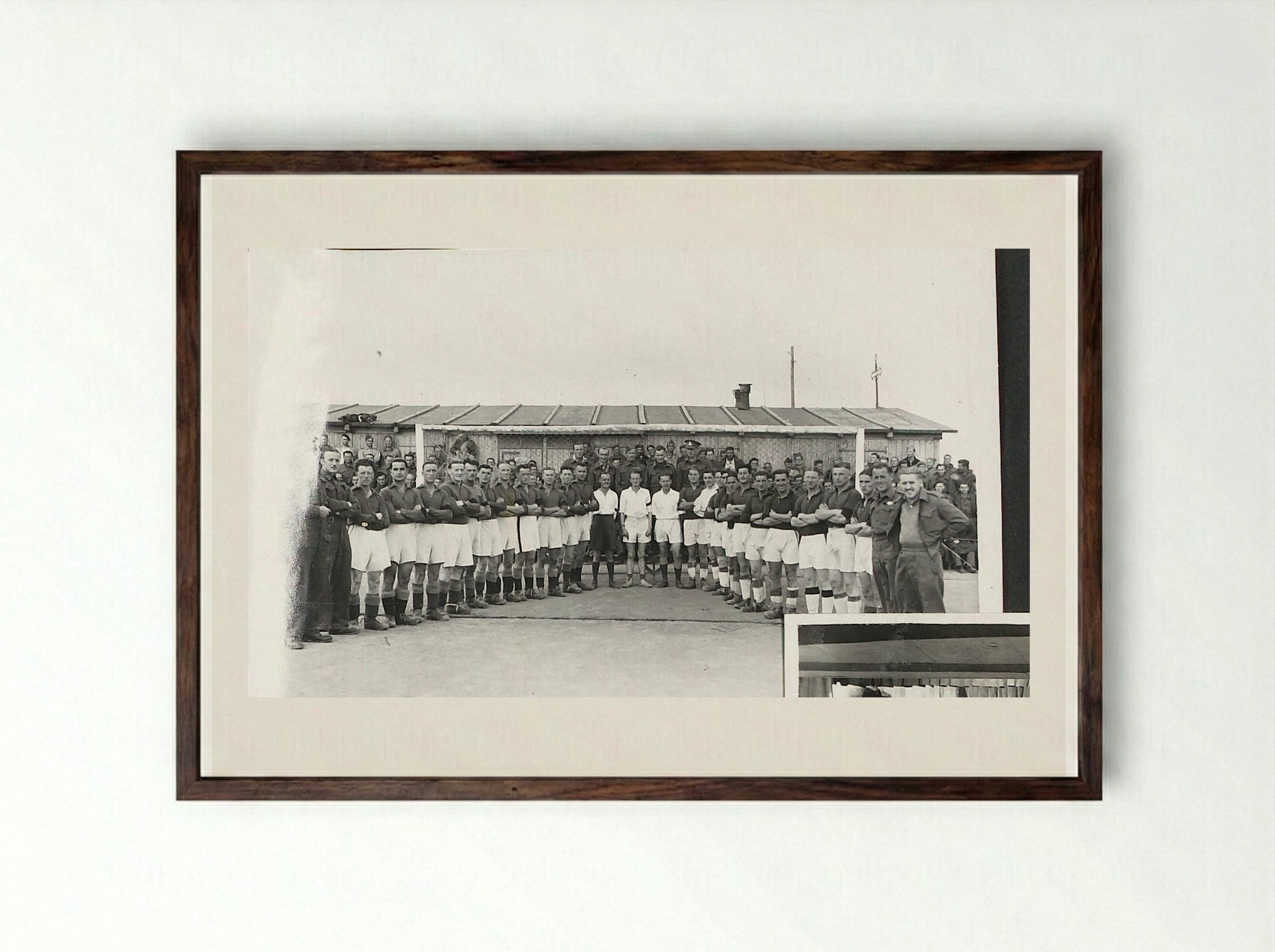 Untitled (International Boxers and Footballers) - Dick W.B. van Maarseveen - Framed Print Dark Wood