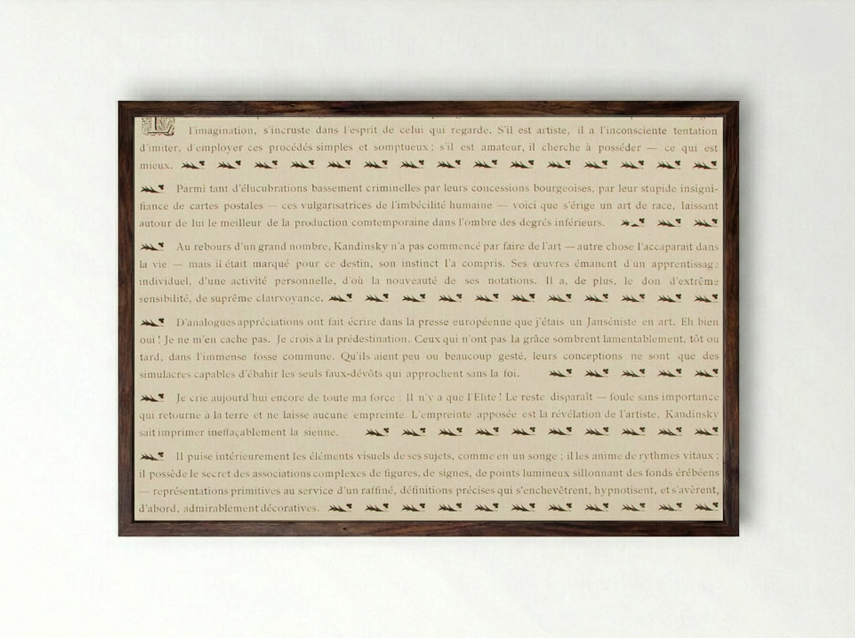 Untitled (Introduction Page) - Wassily Kandinsky - Framed Print Dark Wood