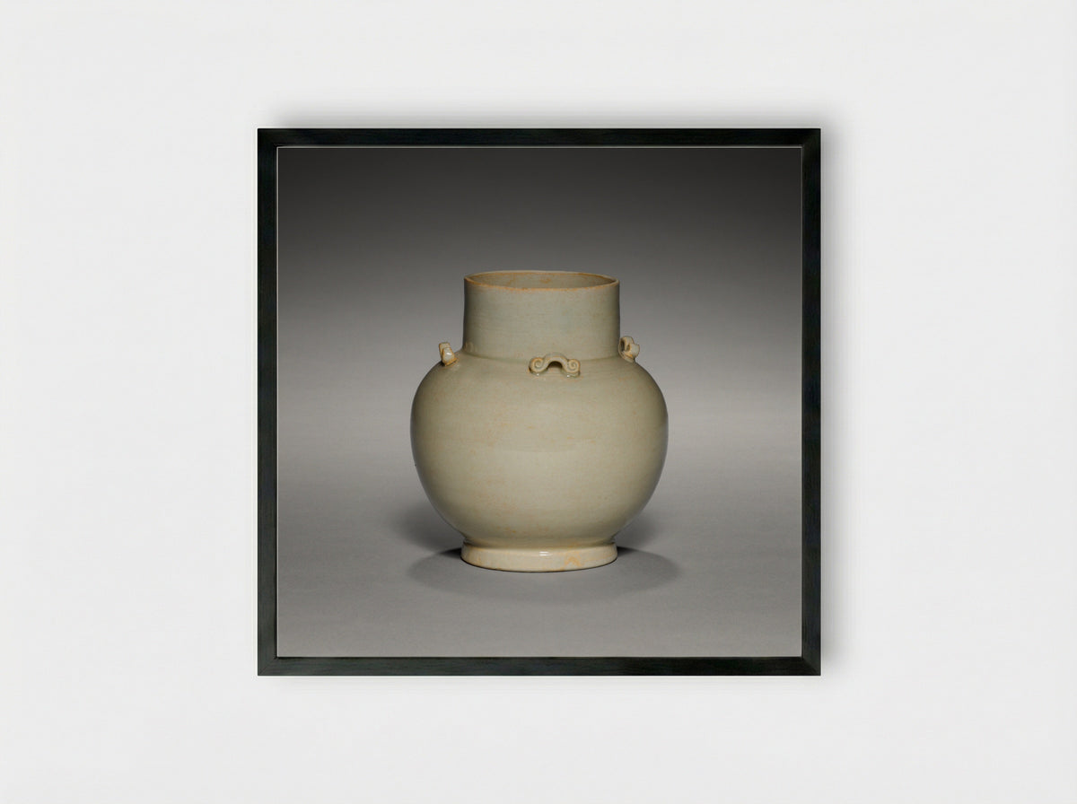 Untitled (Jar with Lug Handles) - Fine Art Print - Framed Print Black