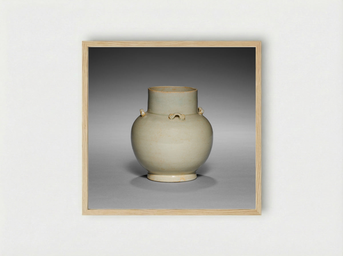 Untitled (Jar with Lug Handles) - Fine Art Print - Framed Print Wood