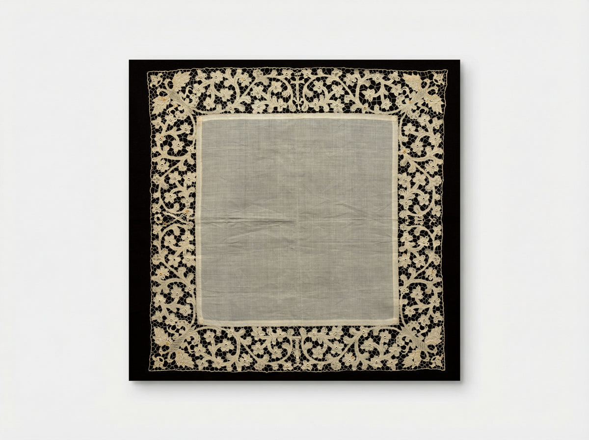 Untitled (Lace Veil with Floral Border) - Fine Art Print - Poster