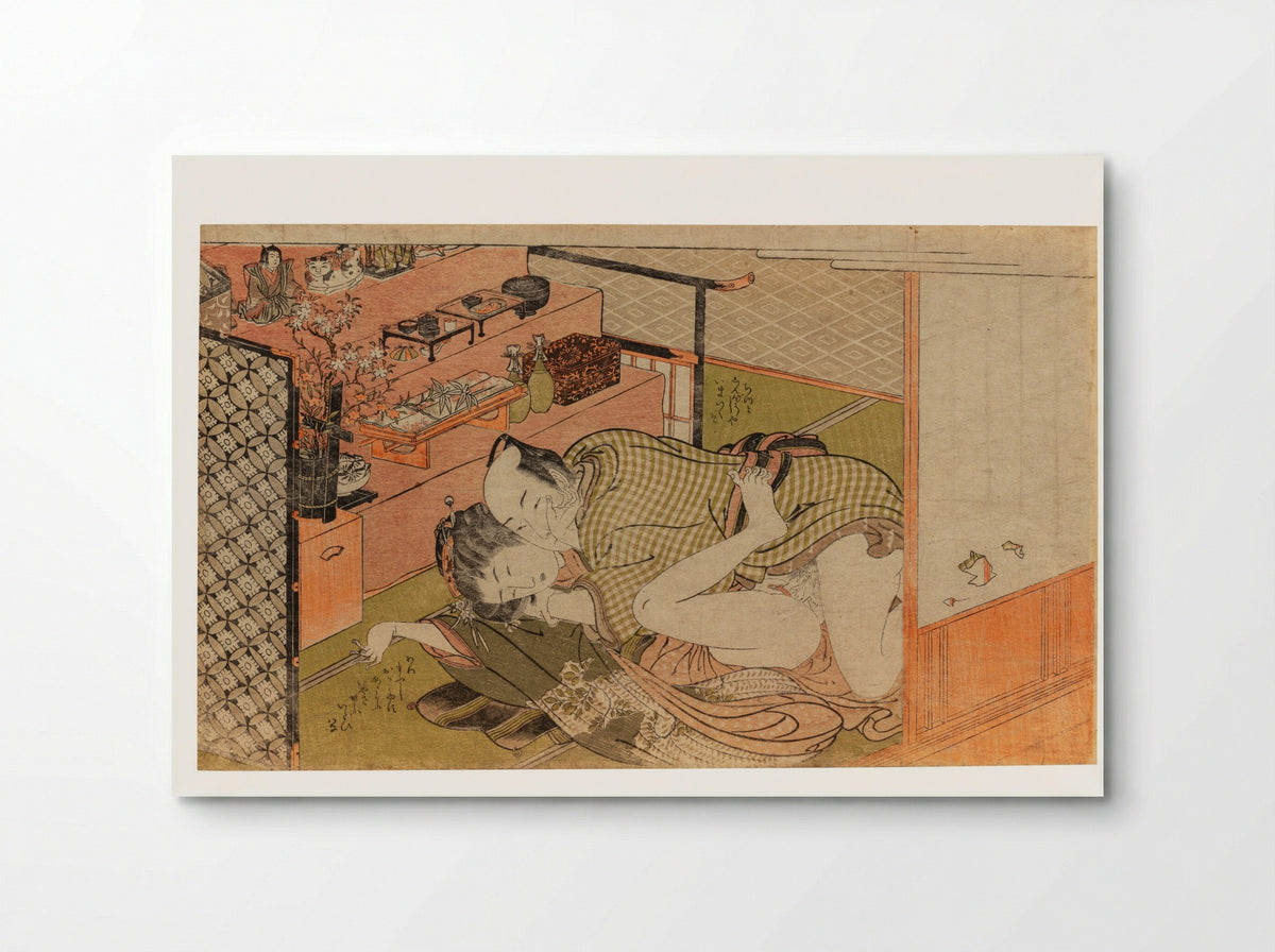 Untitled (Lovers in an Interior) - Isoda Koryūsai - Poster