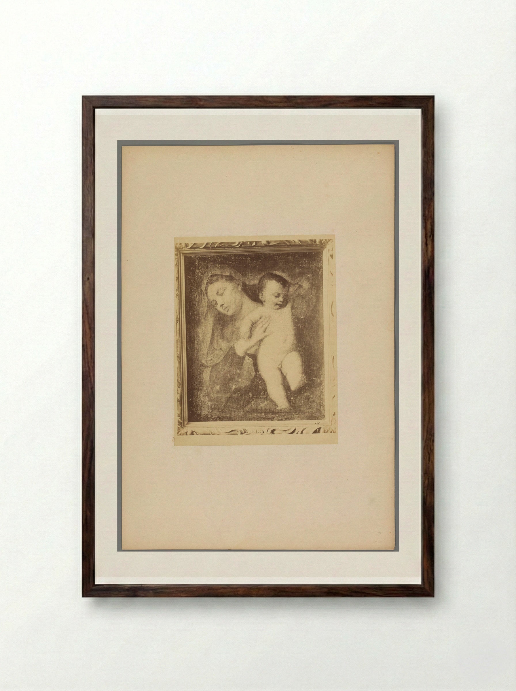 Untitled (Madonna and Child) - Fratelli Alinari - Framed Print Dark Wood