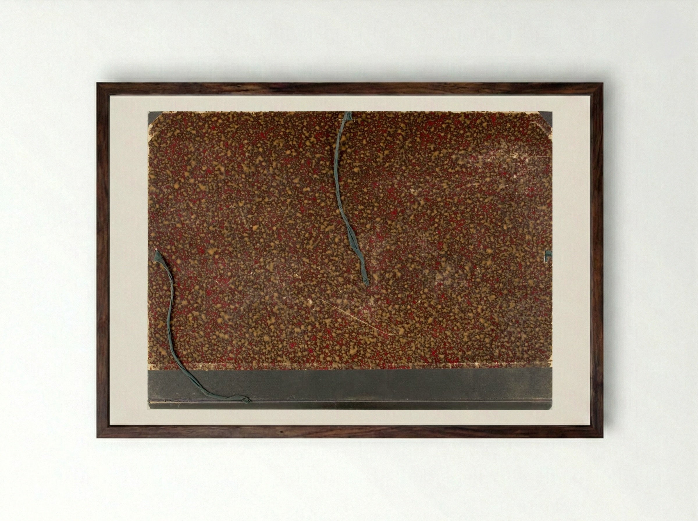 Untitled (Marbled Portfolio Cover) - Alexandre Calame - Framed Print Dark Wood