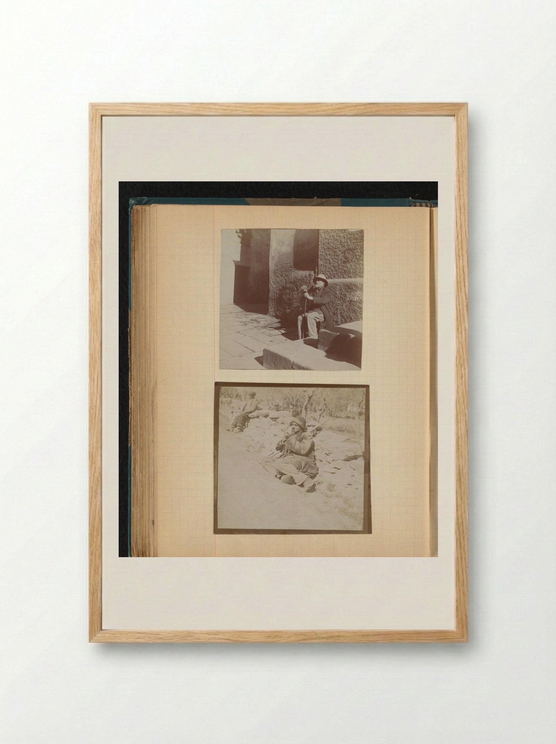 Untitled (Men on the Street in Ajaccio, Corsica) - Théodore van Lelyveld - Framed Print Wood