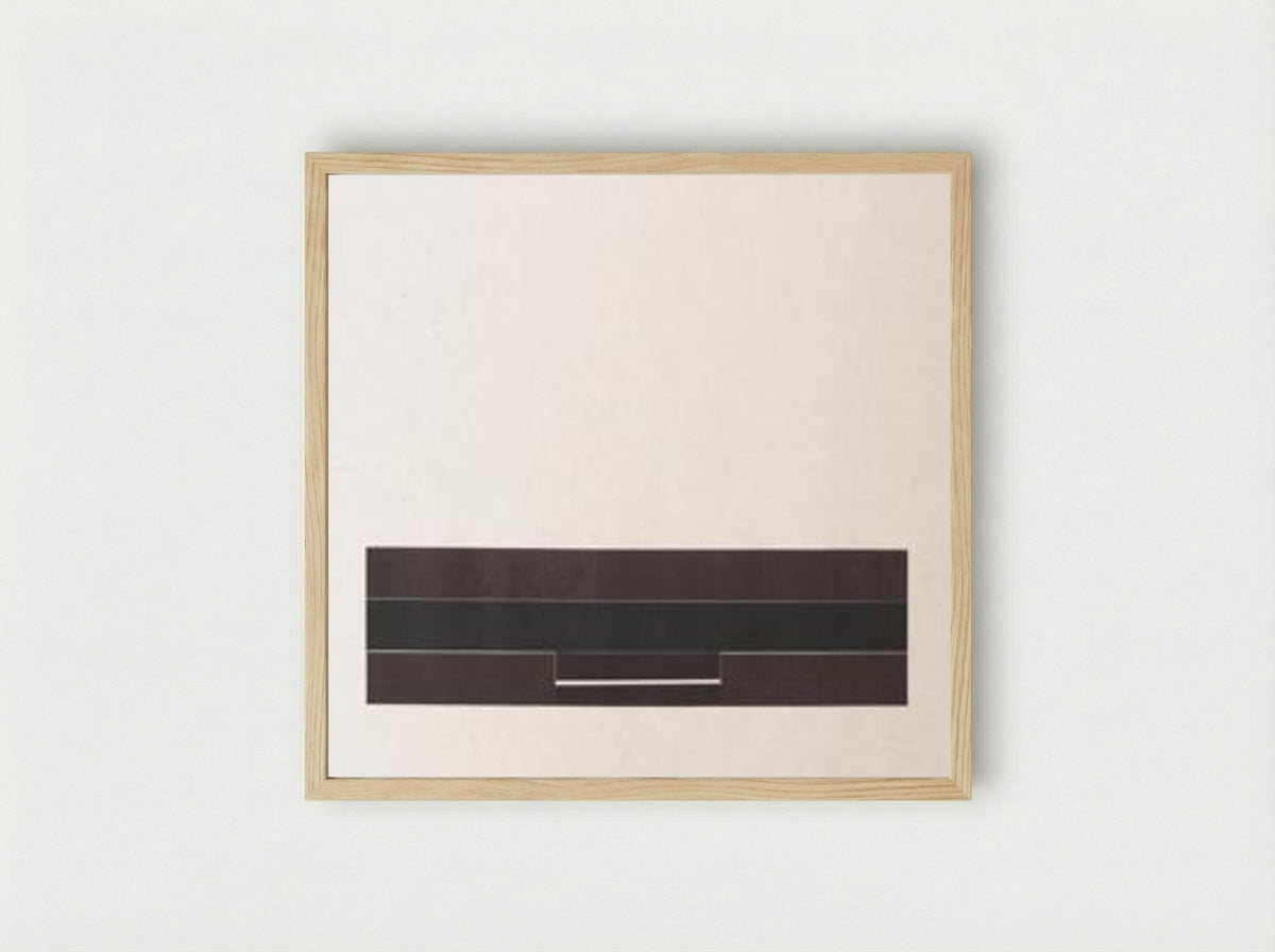 Untitled (Minimalist Geometric Study) - Solis Prints - Framed Print Wood