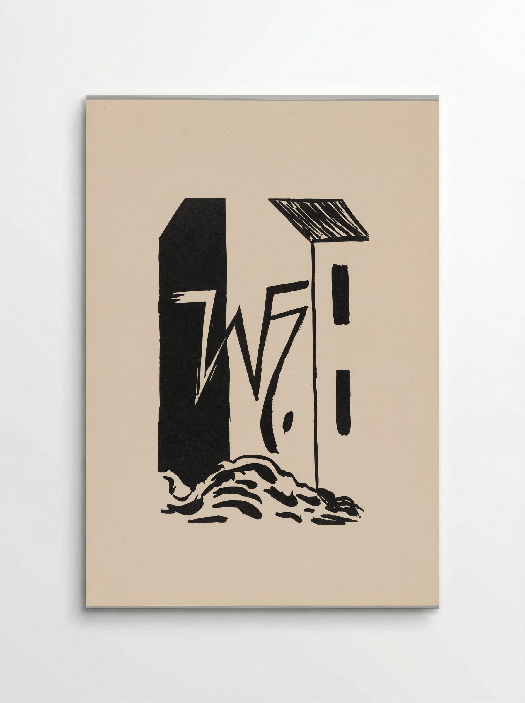 Untitled (Monogram and Architectural Form) - Werner Heldt - Poster