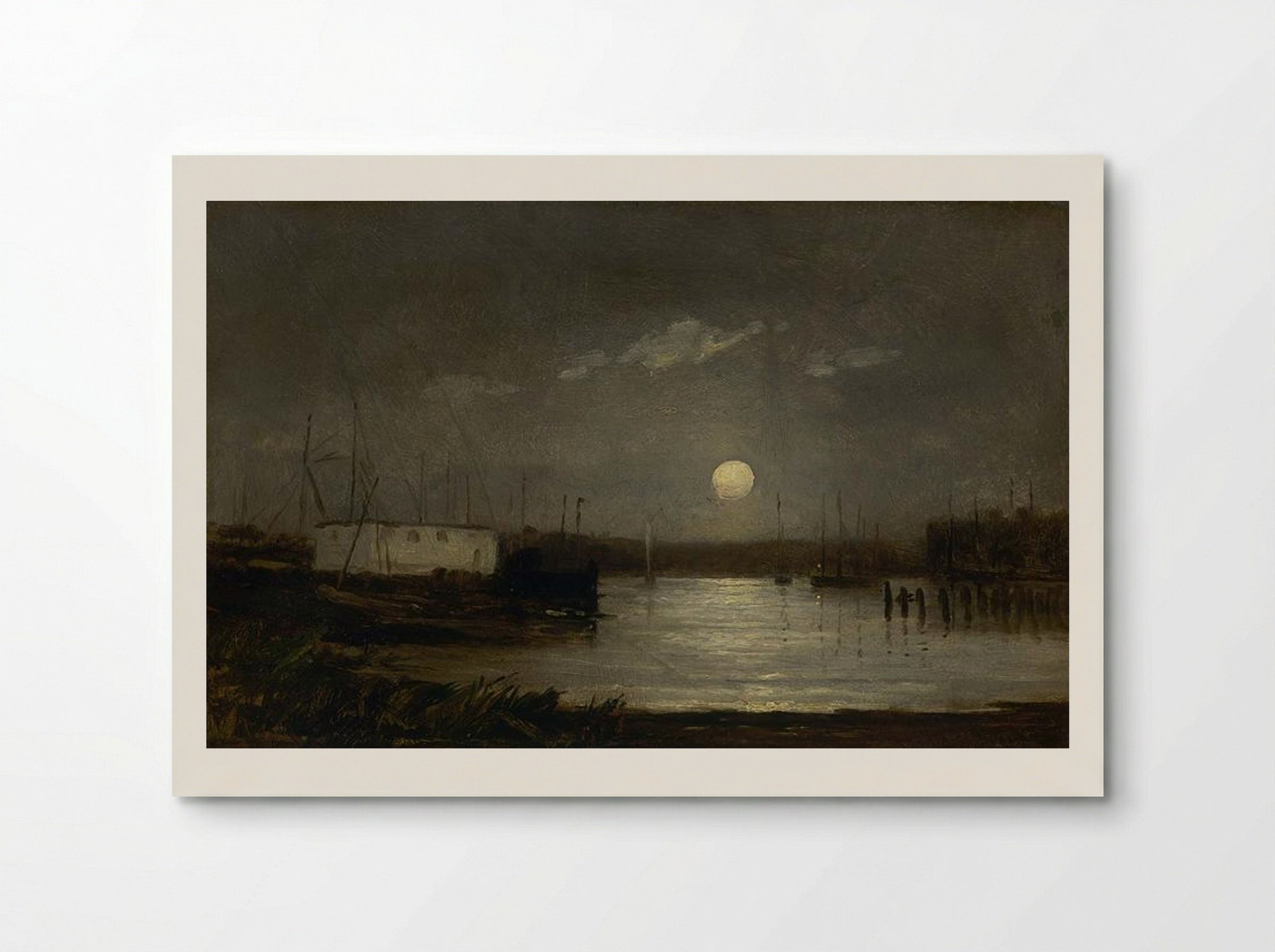 Untitled (Moon Over a Harbor) - Edward Mitchell Bannister - Poster