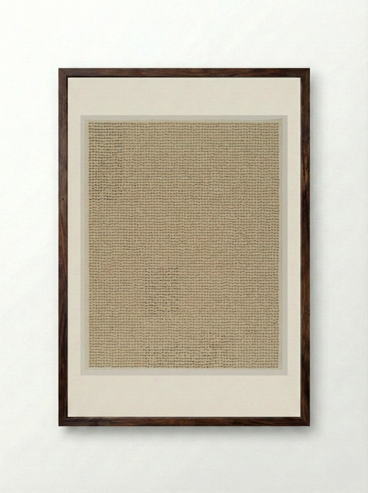 Untitled (Number Field) - Howardena Pindell - Framed Print Dark Wood