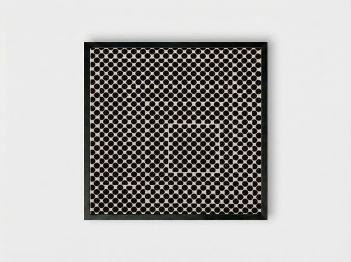 Untitled (Optical Pattern) - Victor Vasarely - Framed Print Black