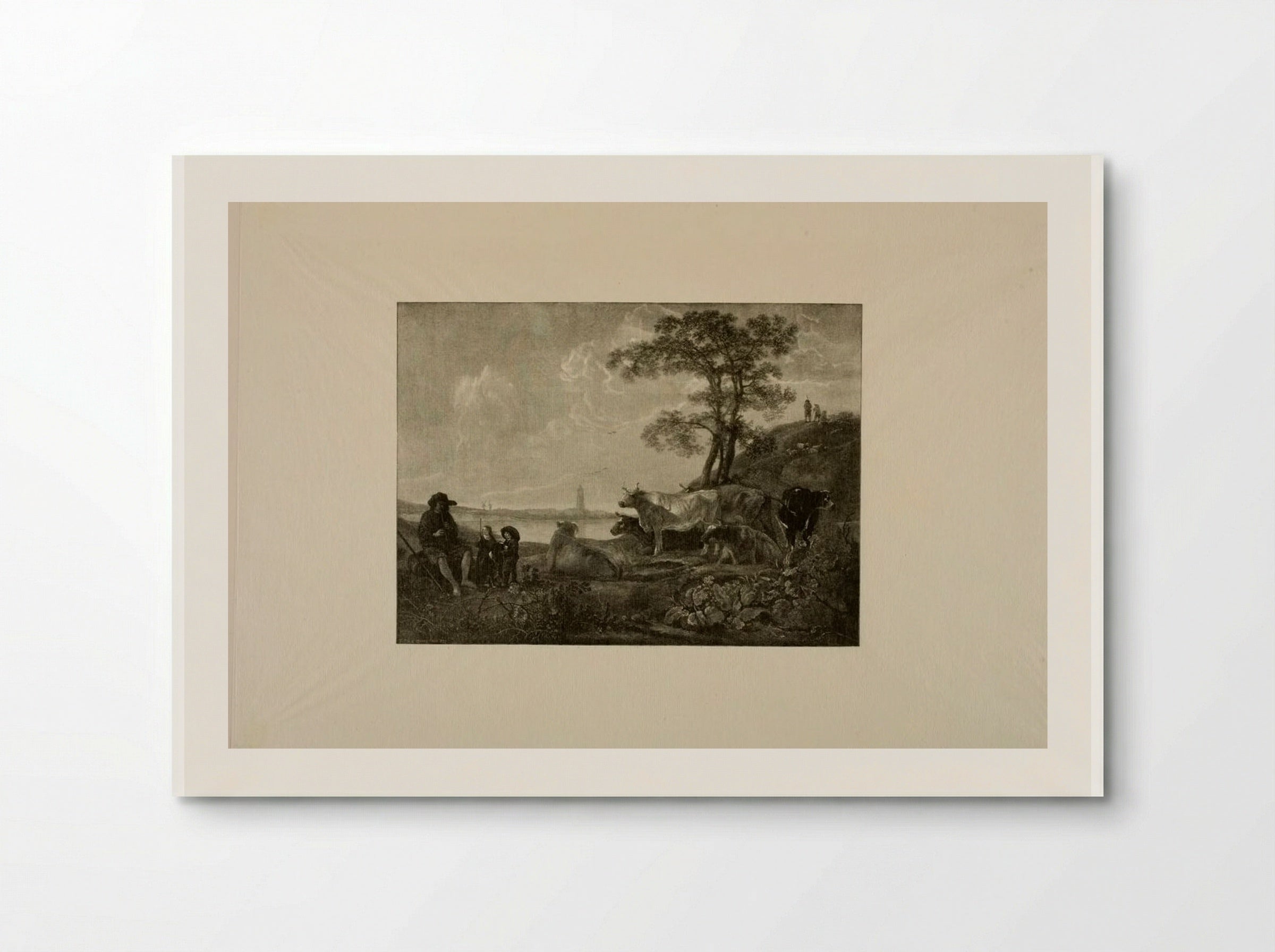 Untitled (Pastoral Scene with Cattle and Herdsman) - Timothy Cole - Poster