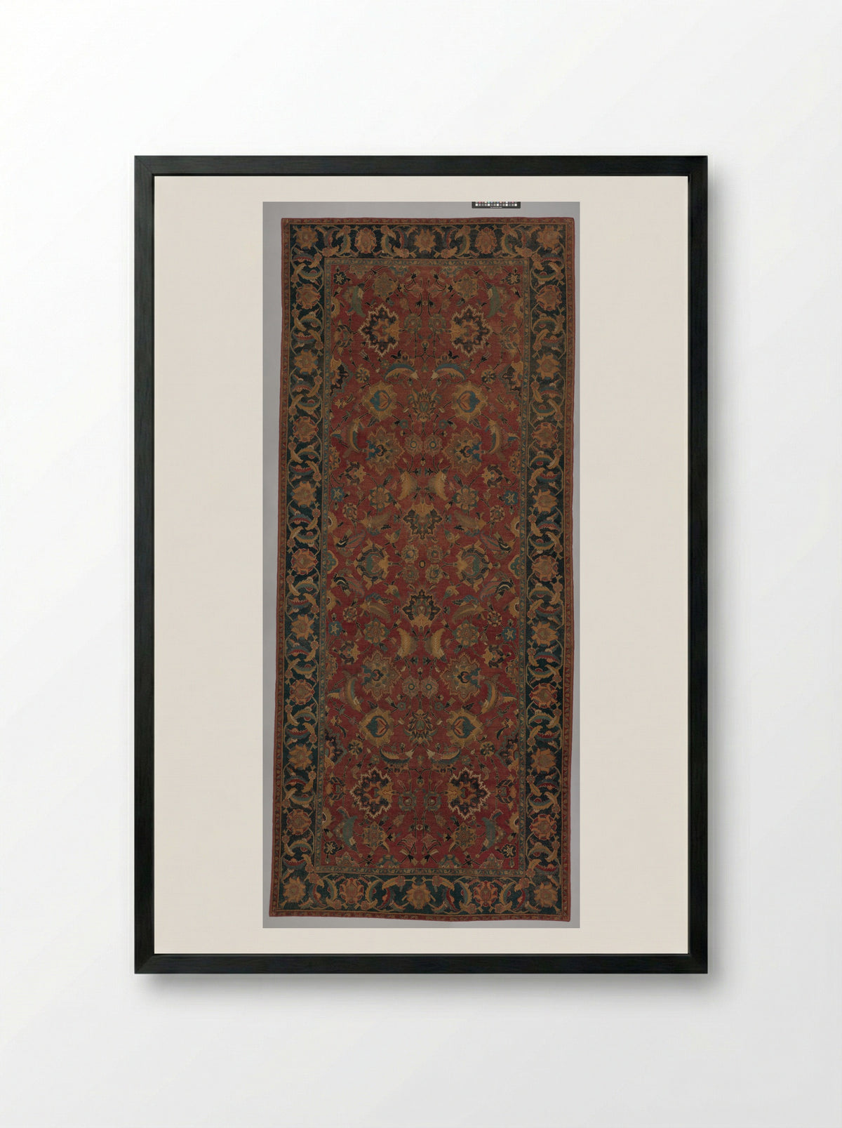 Untitled (Persian-Style Carpet Design) - Fine Art Print - Framed Print Black