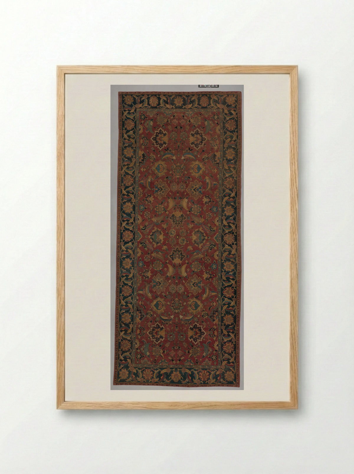 Untitled (Persian-Style Carpet Design) - Fine Art Print - Framed Print Wood