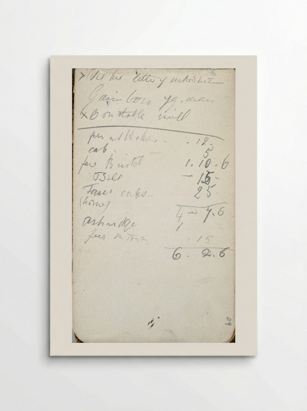 Untitled (Personal Ledger and Notes) - Frederic Leighton - Poster